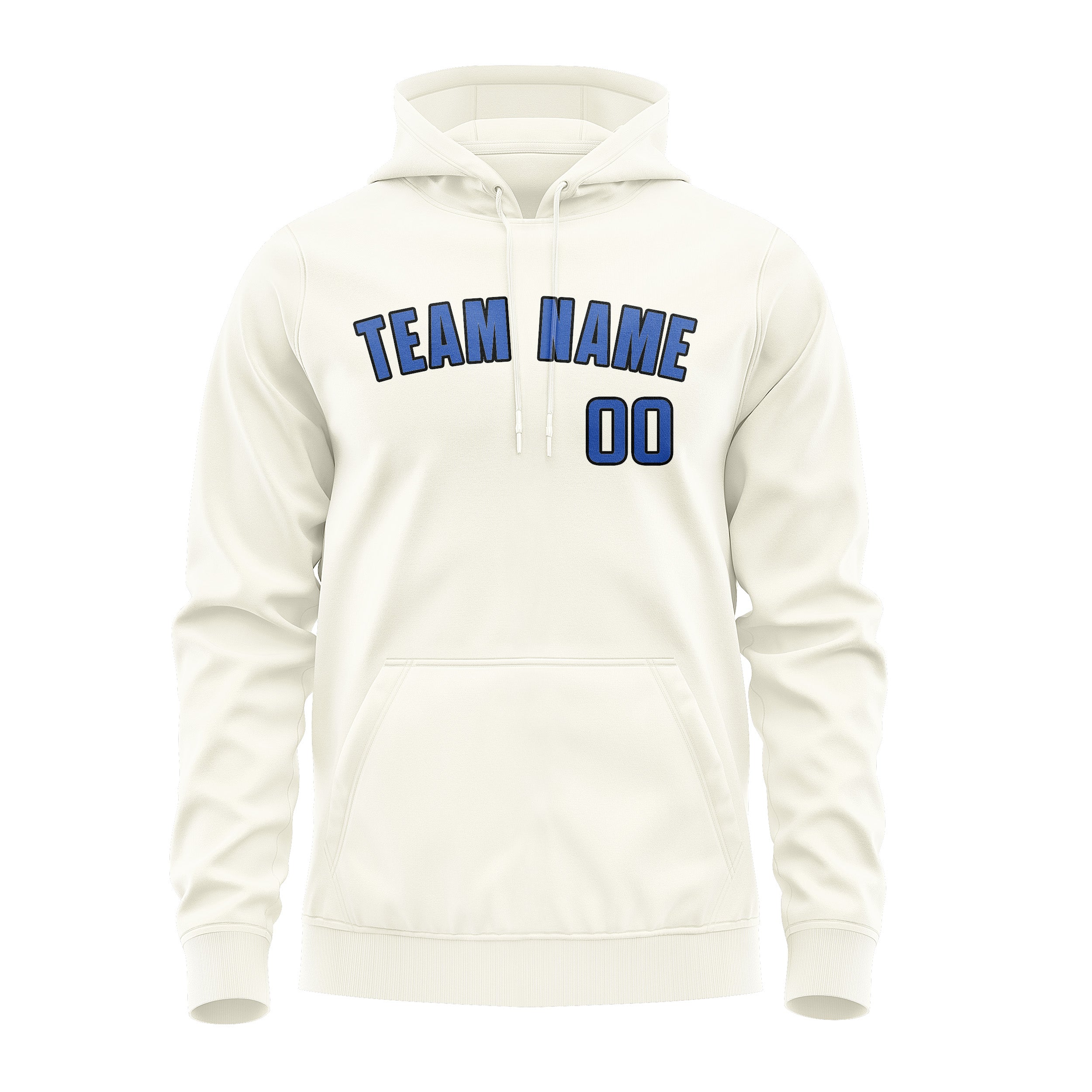 Custom Cream Sky Blue Hoodie