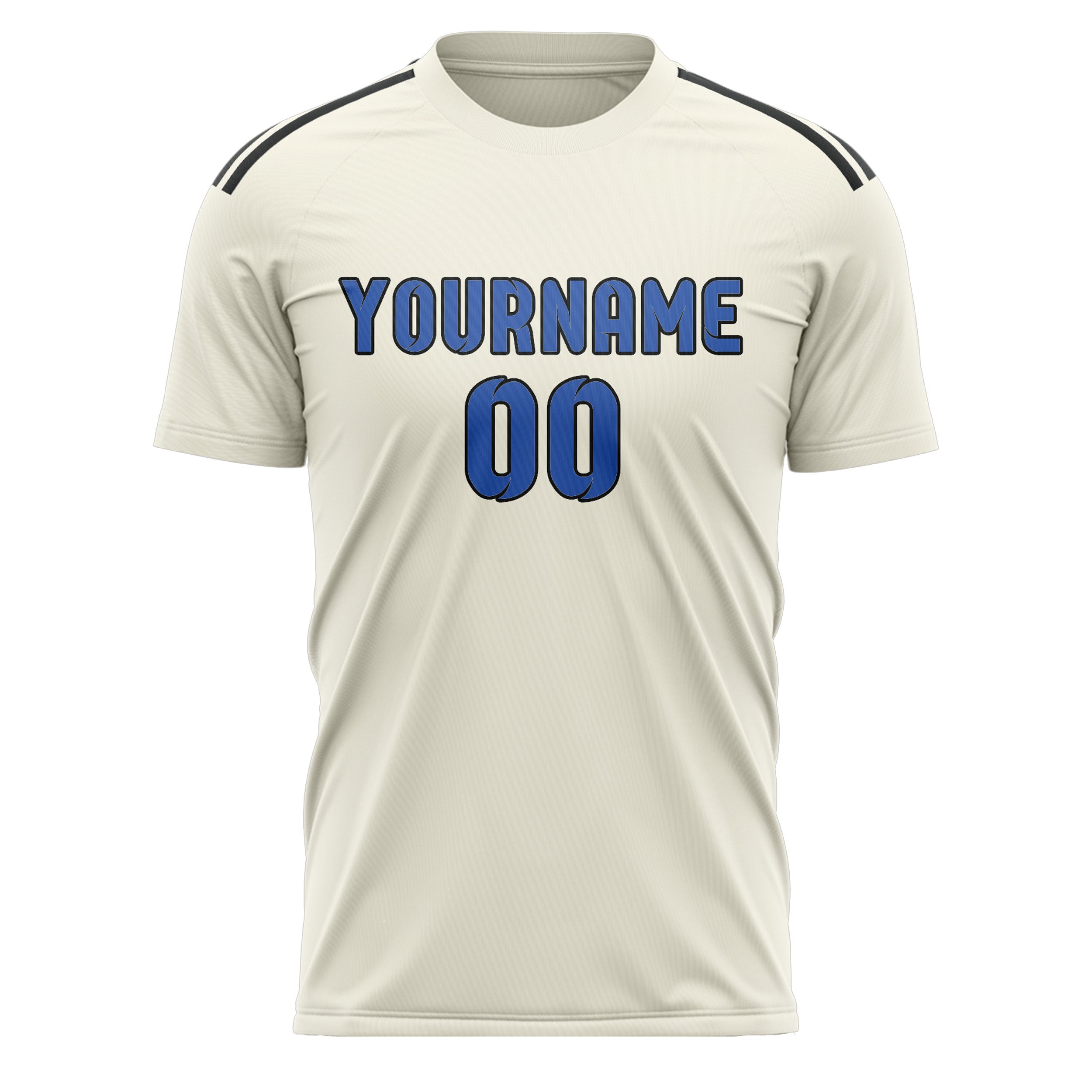 Custom Cream Sky Blue Soccer Jersey