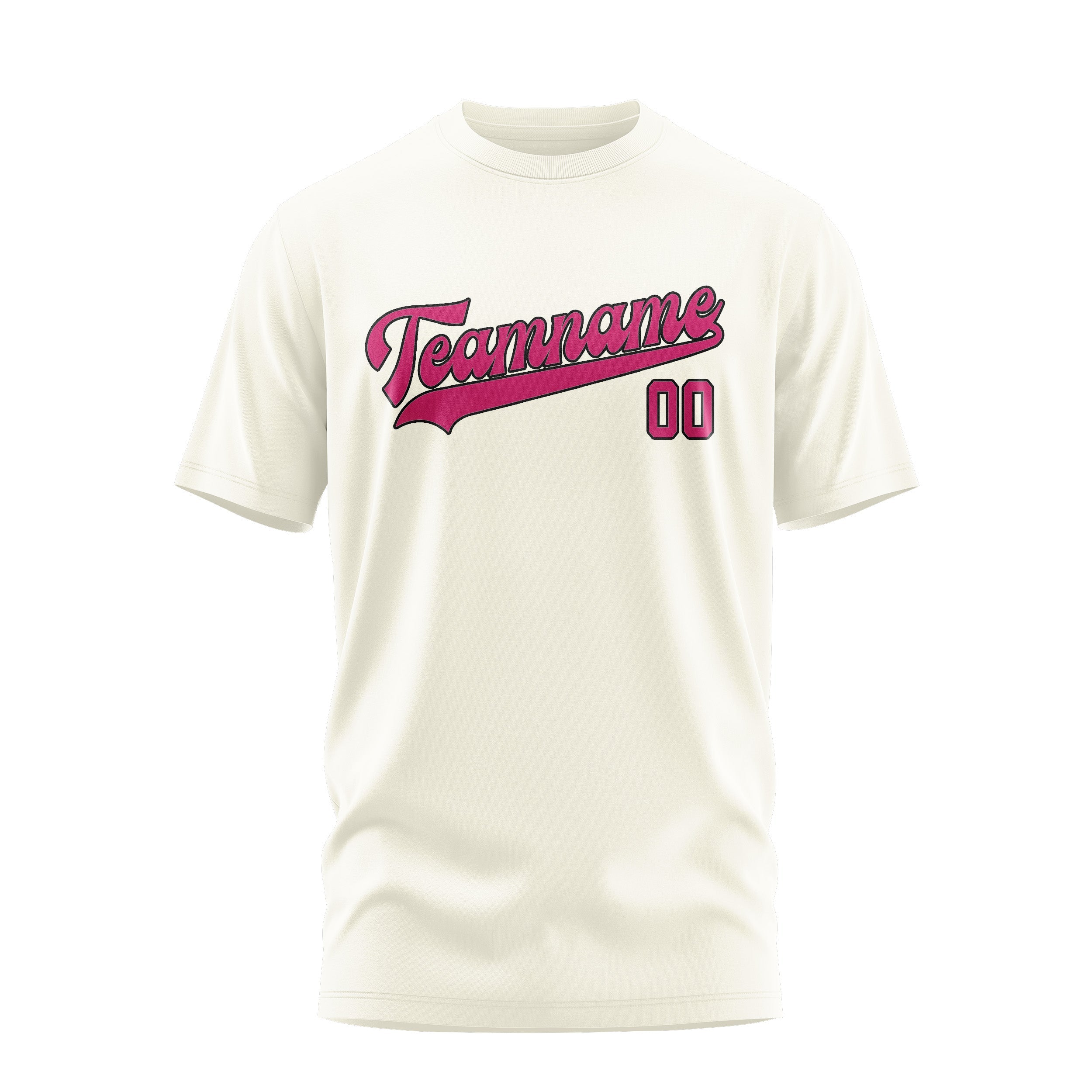 Custom Cream Pink T-Shirt
