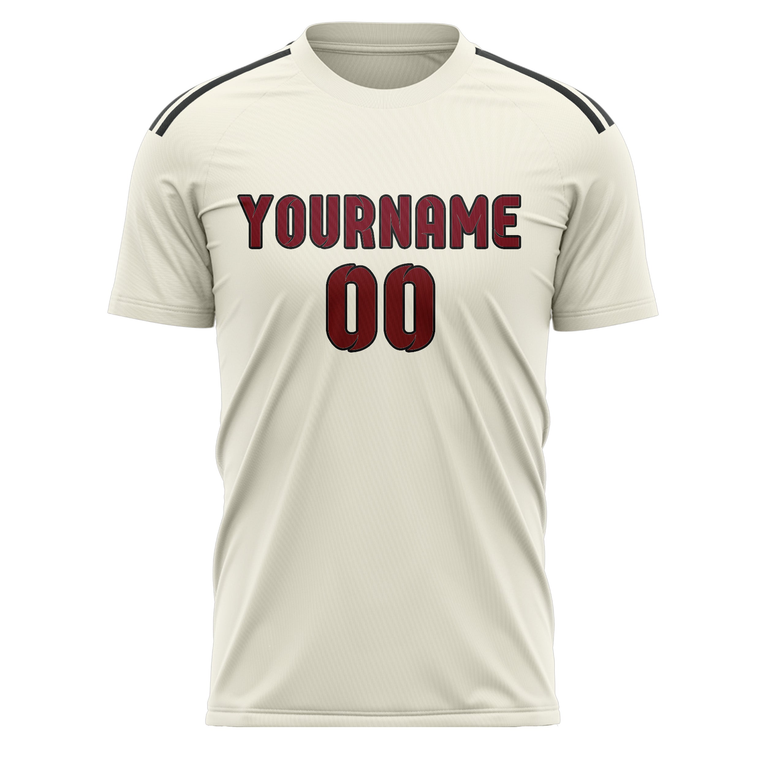 Custom Cream Crimson Red Soccer Jersey