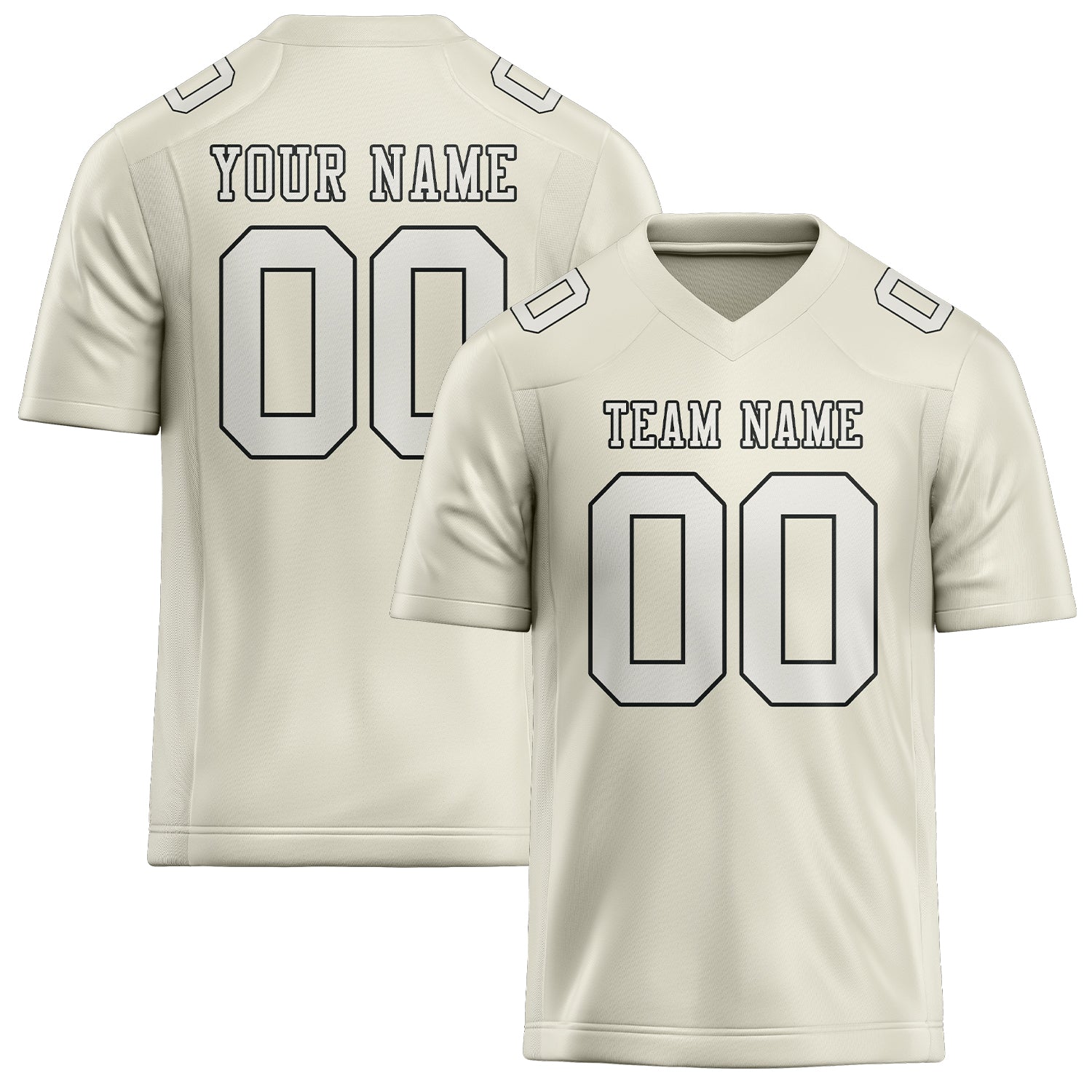 Custom Cream White Football Jersey