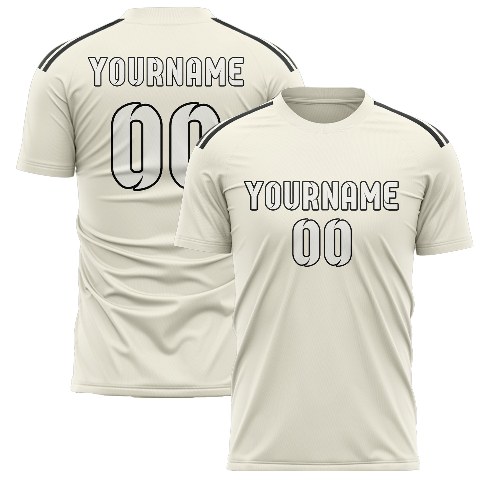 Custom Cream White Soccer Jersey