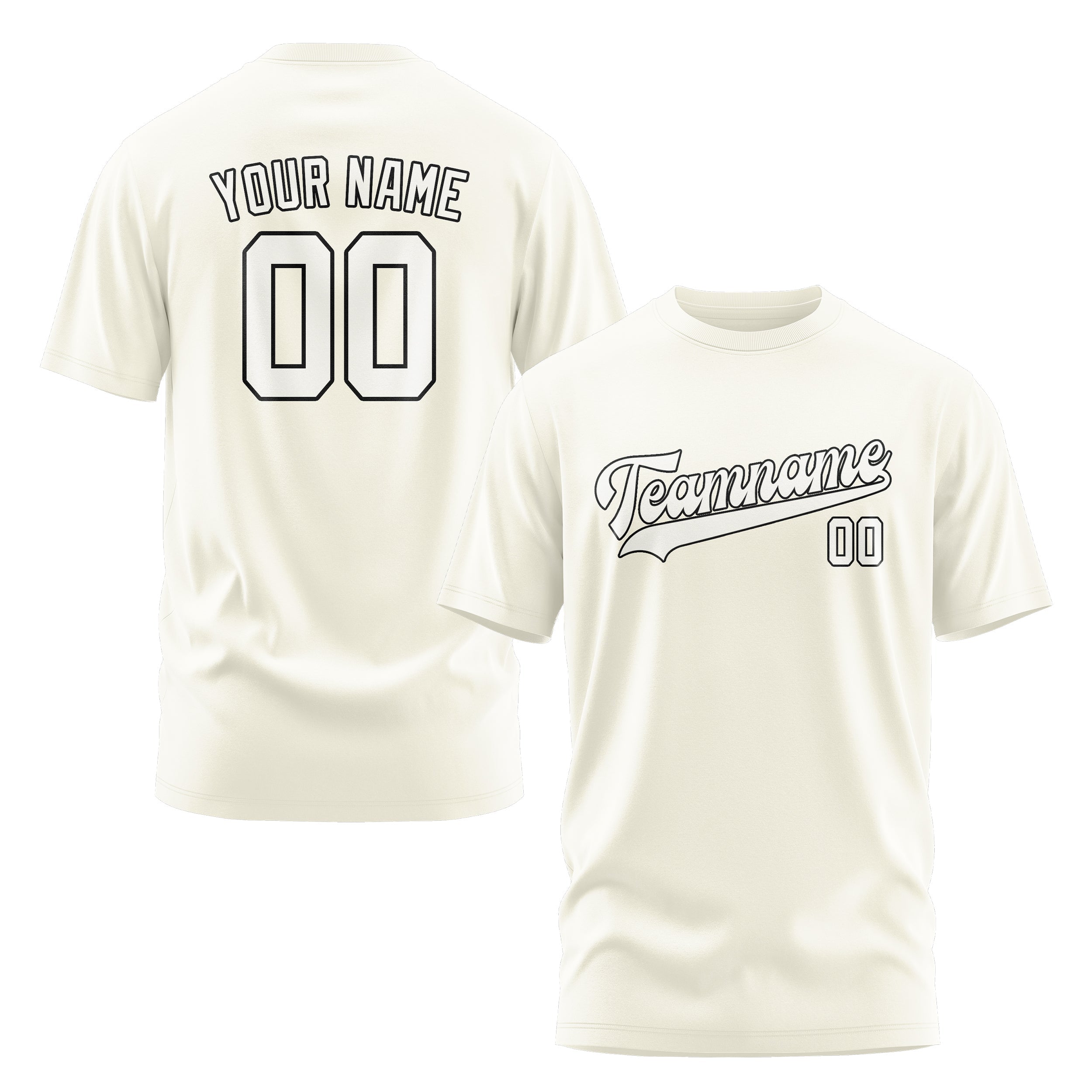 Custom Cream White T-Shirt