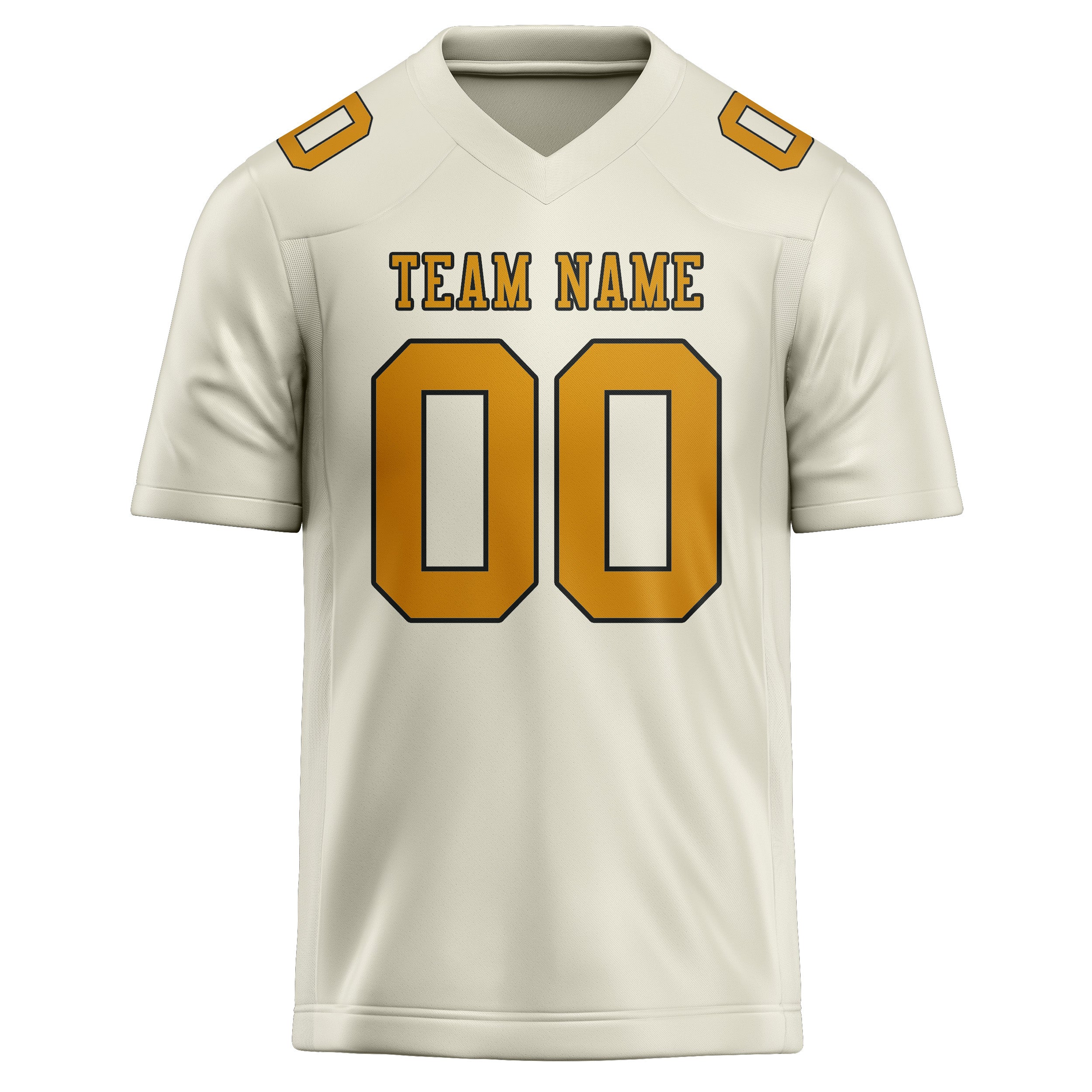 Custom Cream Yellow Football Jersey