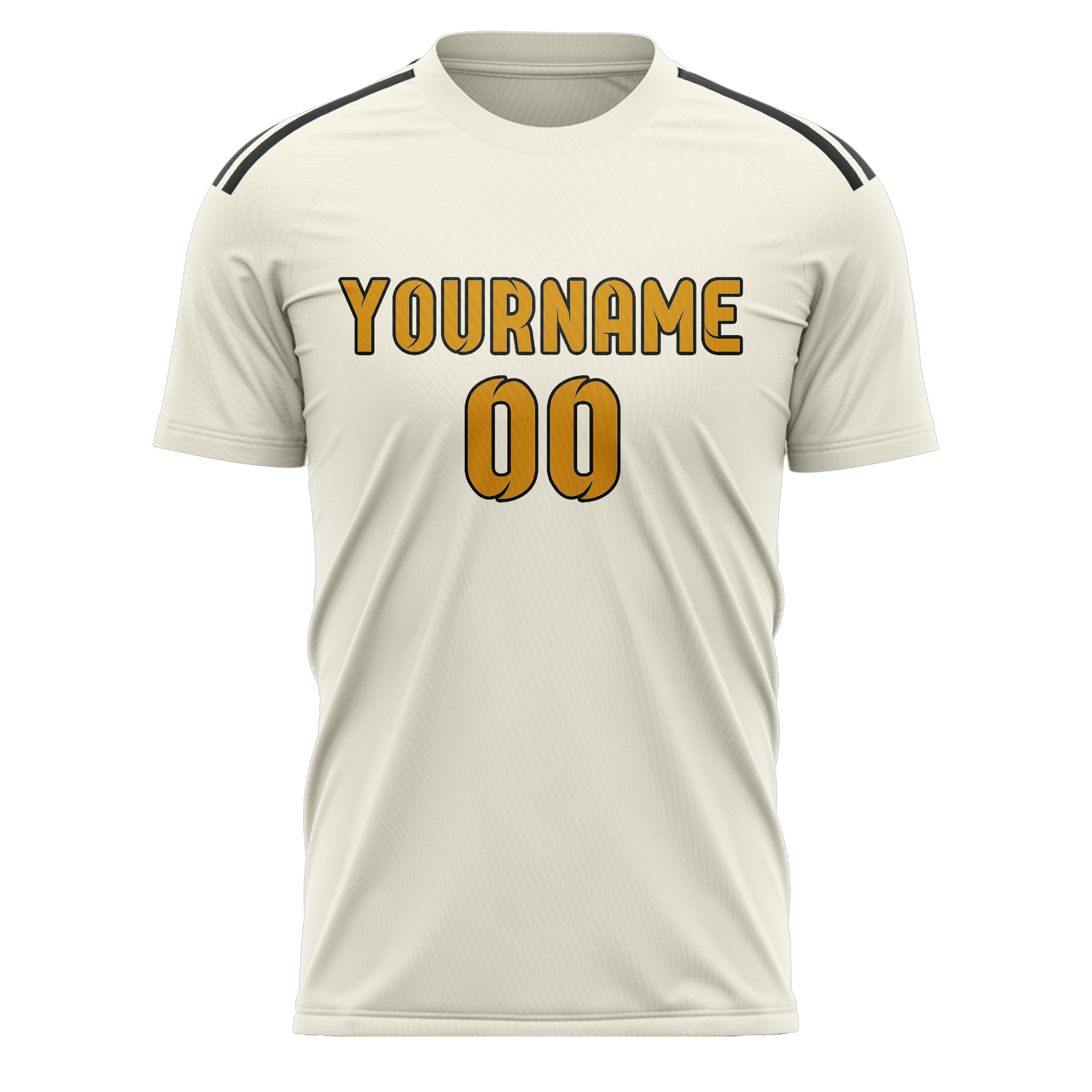 Custom Cream Yellow Soccer Jersey
