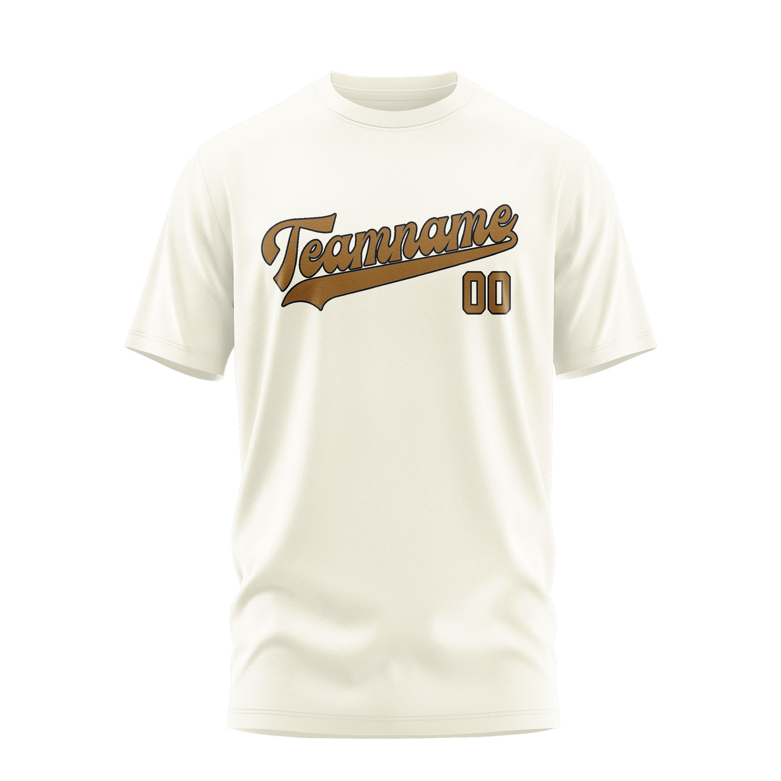 Custom Cream Khaki T-Shirt
