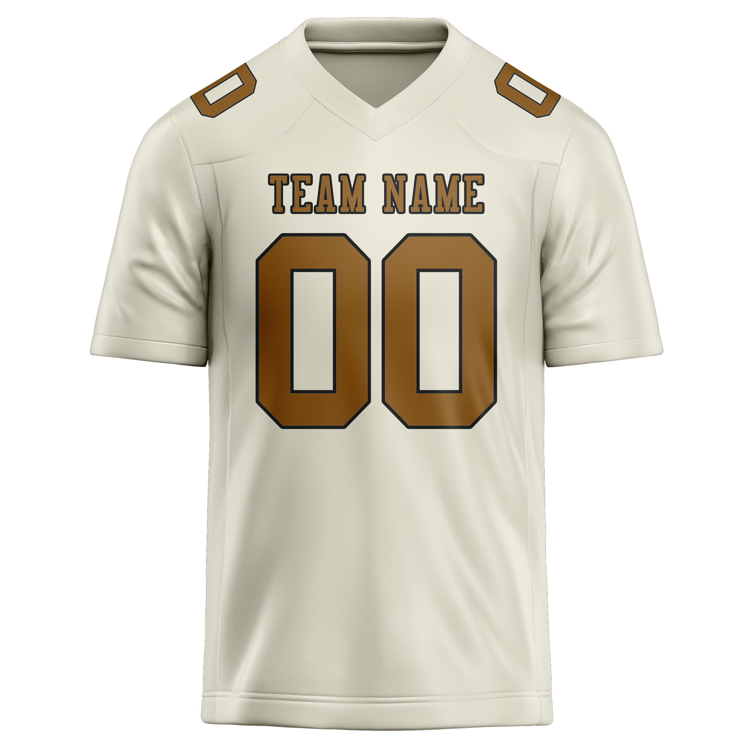 Custom Cream Khaki Football Jersey