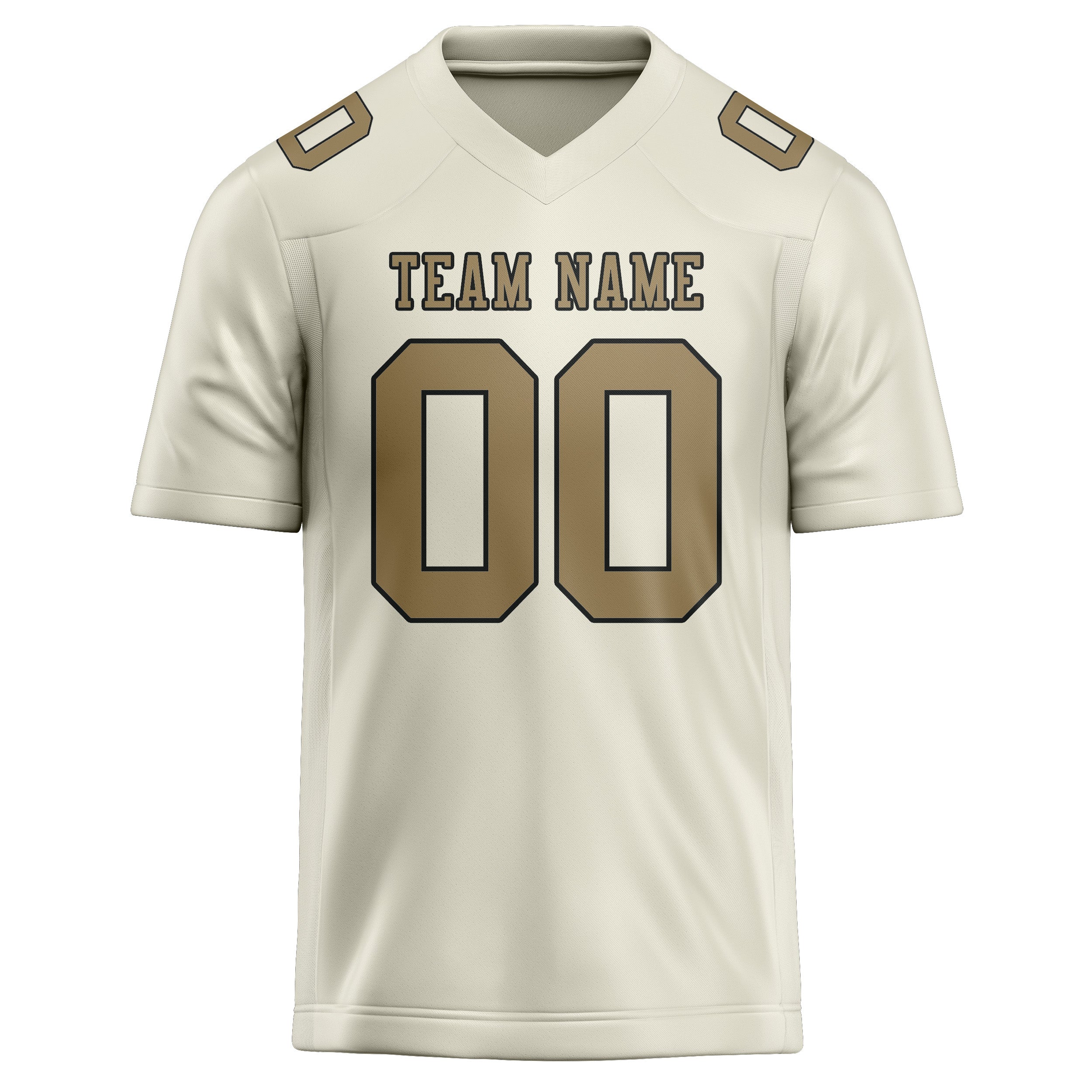 Custom Cream Light Khaki Football Jersey