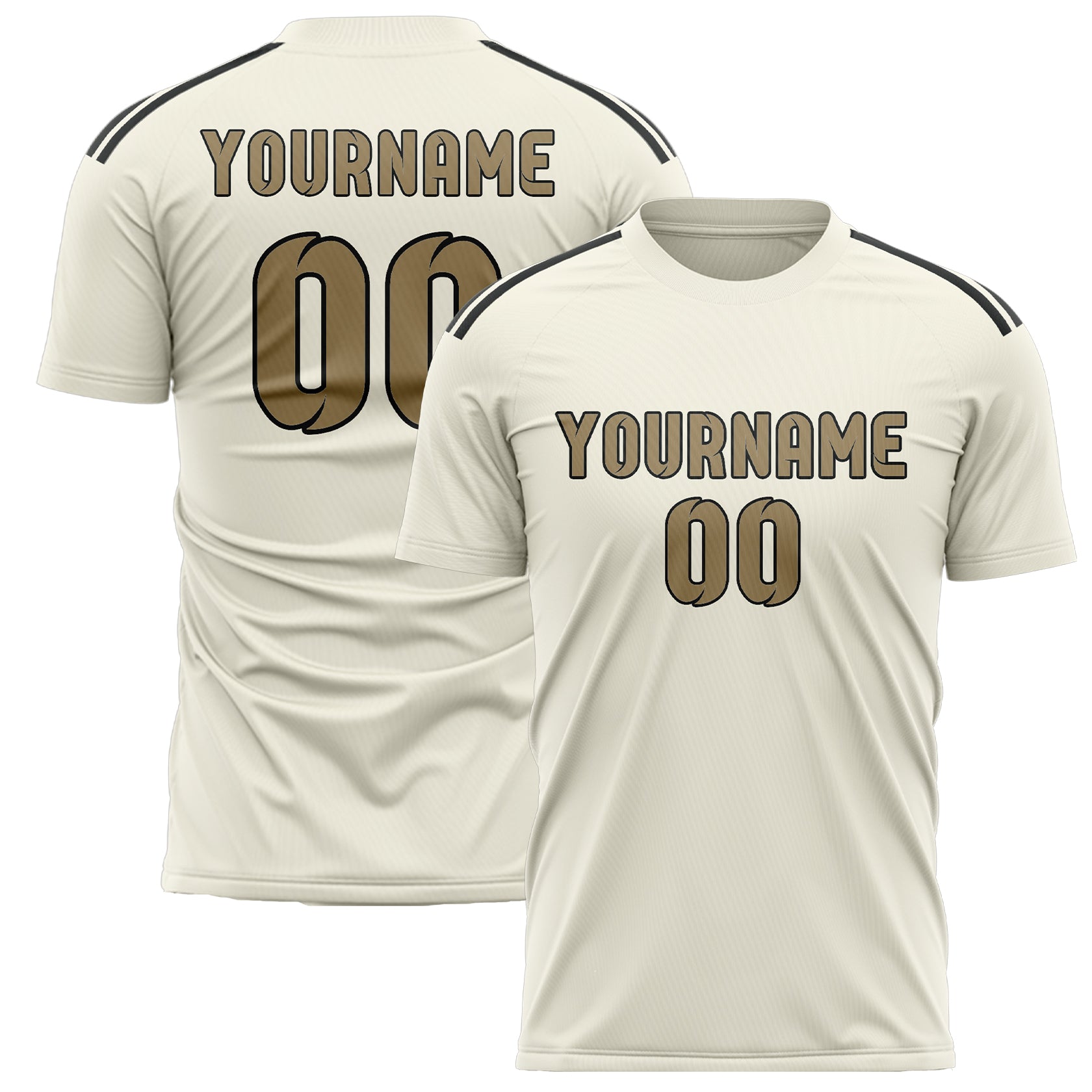 Custom Cream Light Khaki Soccer Jersey