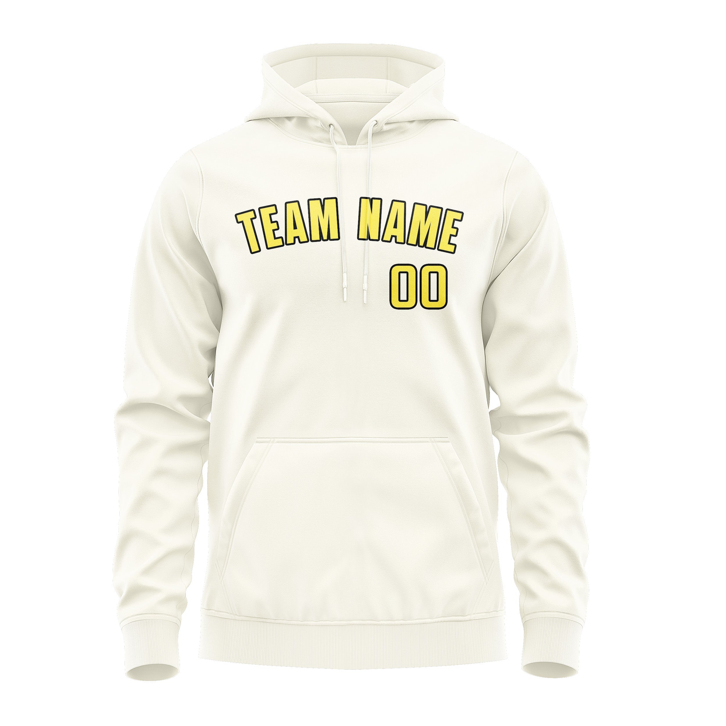 Custom Cream Light Yellow Hoodie