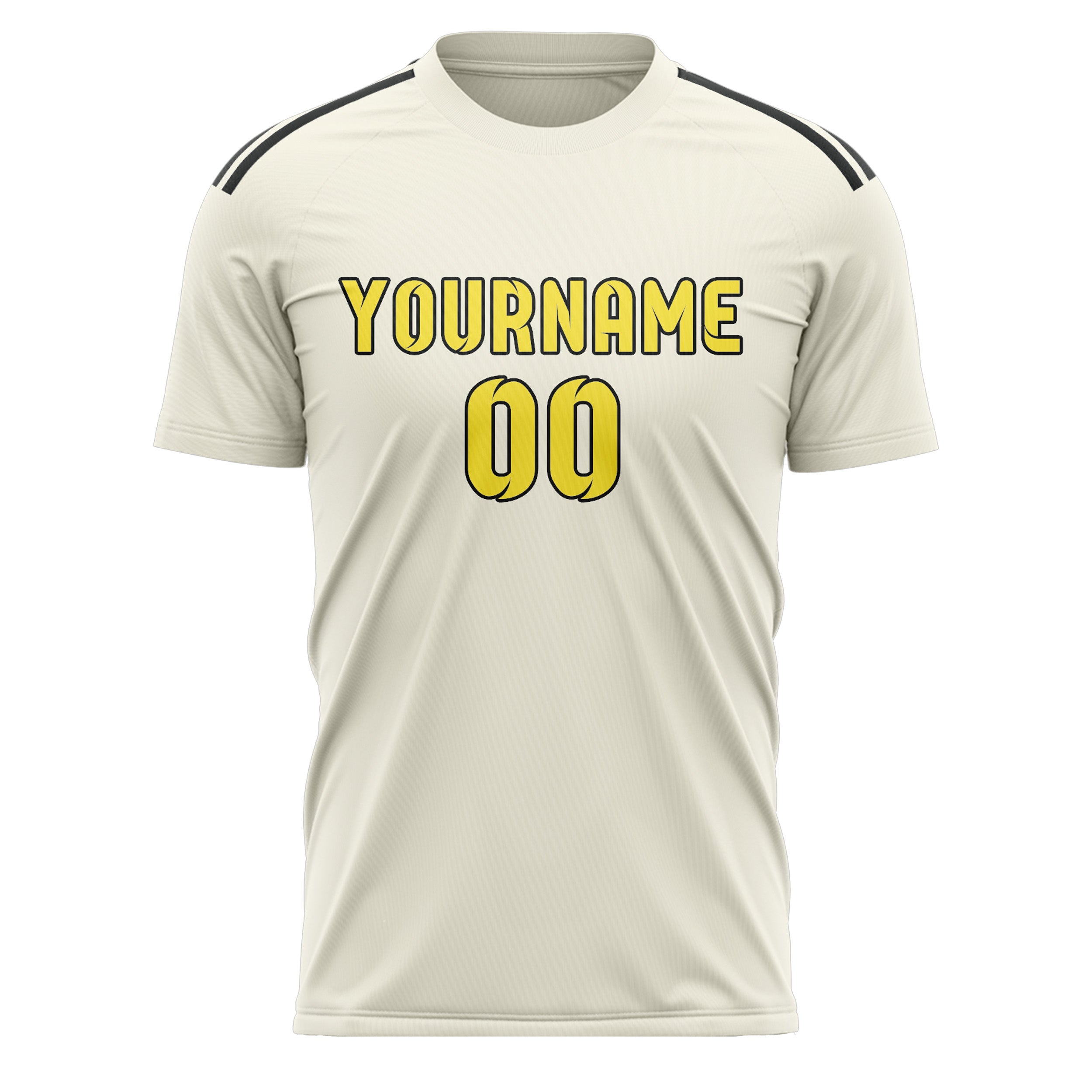 Custom Cream Light Yellow Soccer Jersey