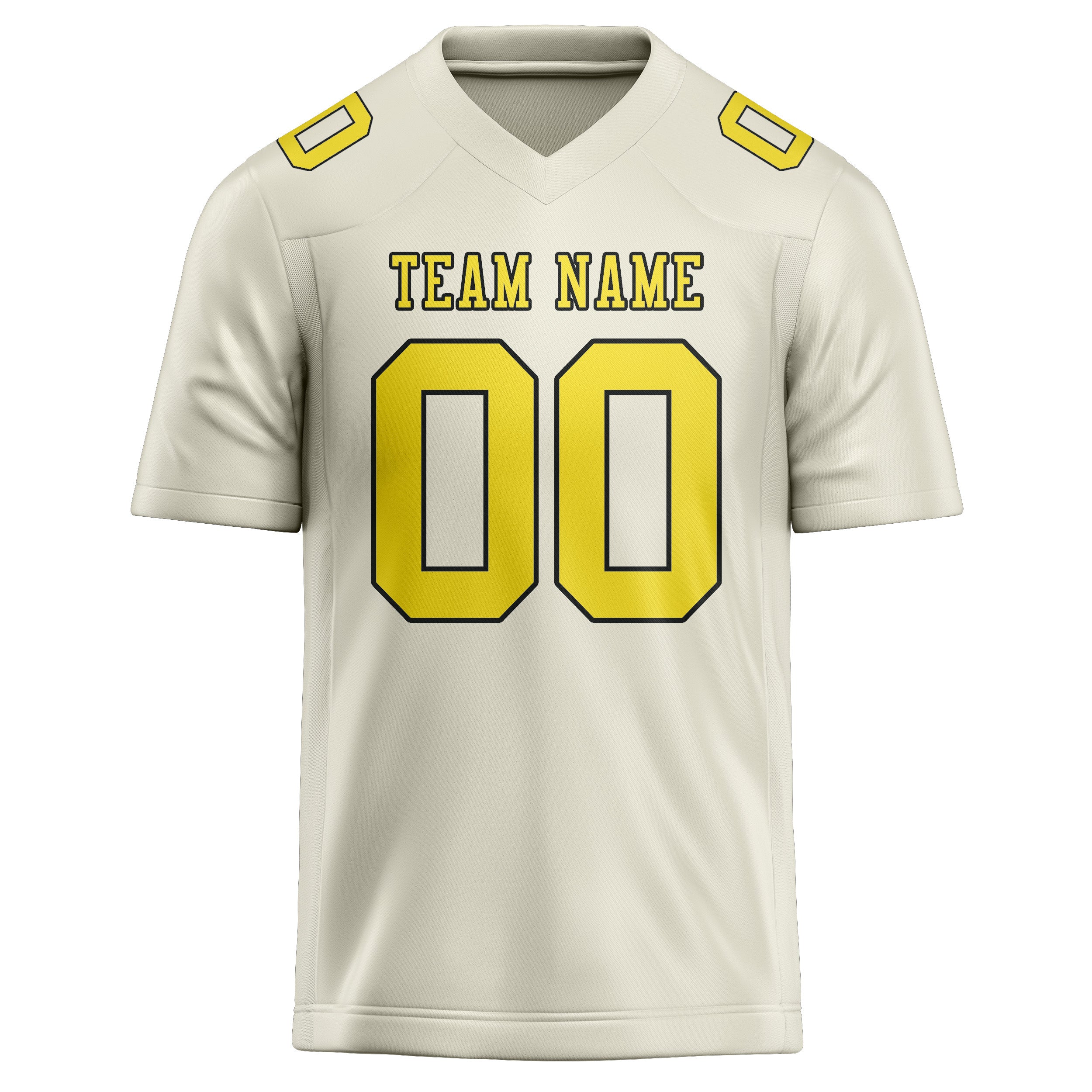 Custom Cream Light Yellow Football Jersey