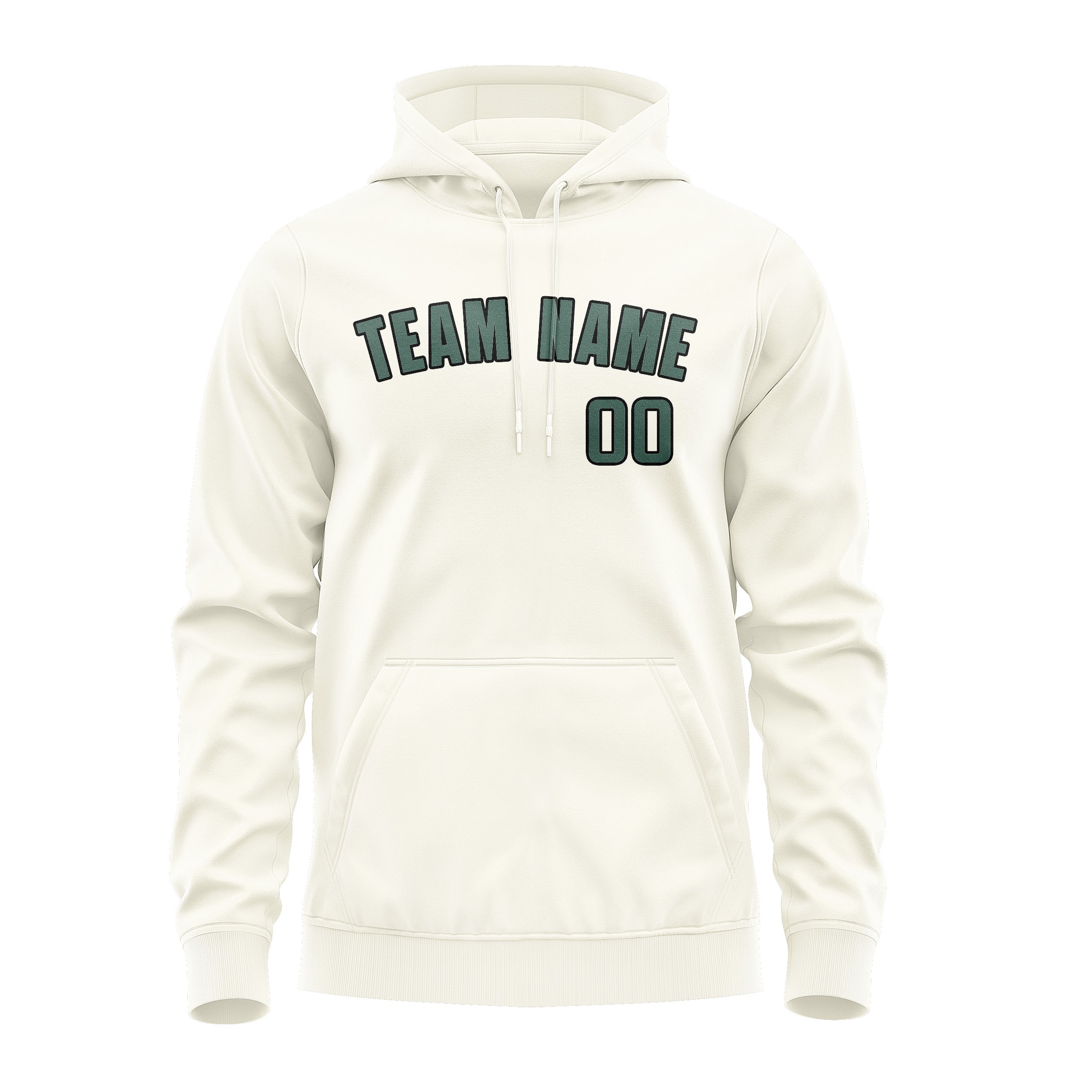 Custom Cream Blue Green Hoodie