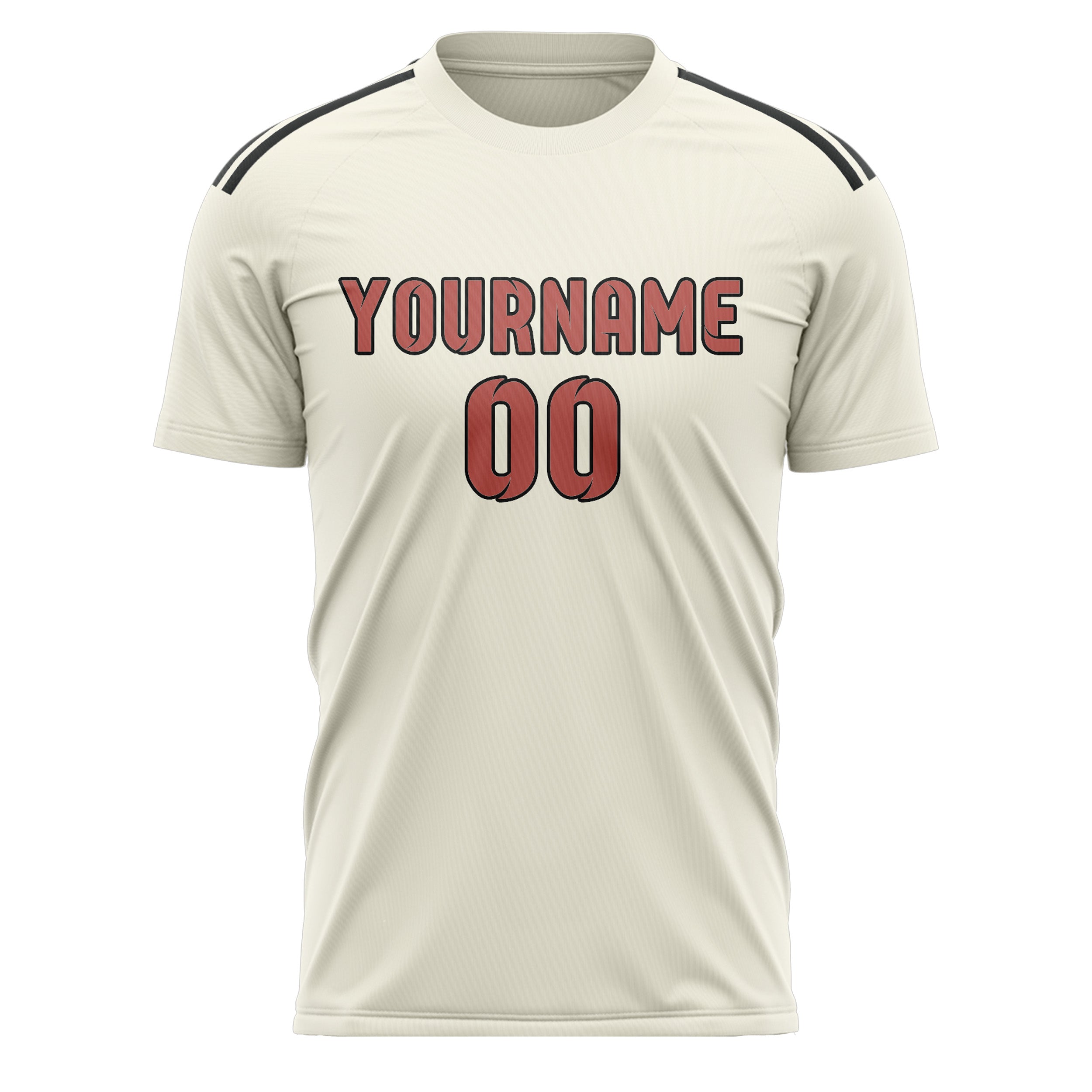 Custom Cream Copper Rose Soccer Jersey