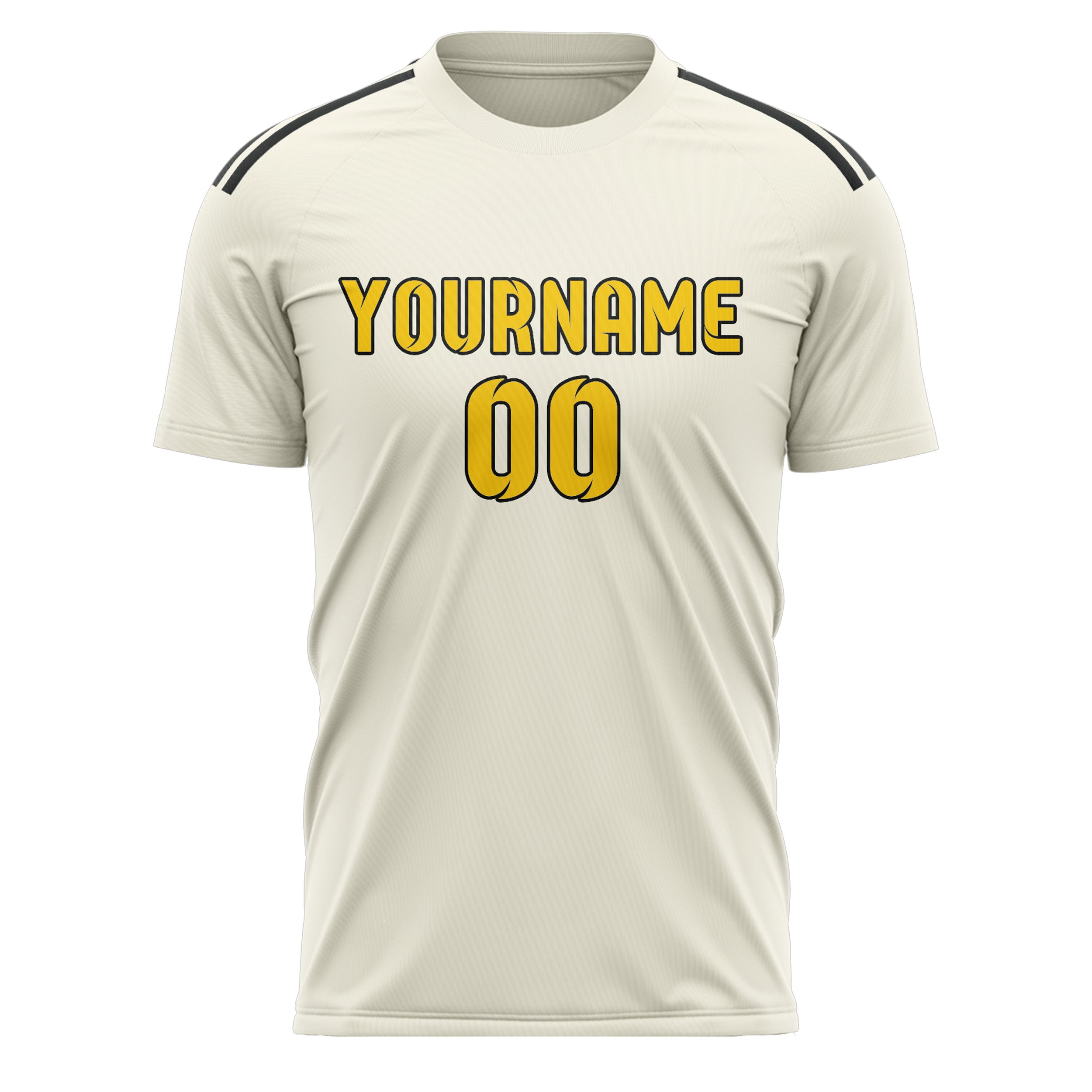Custom Cream Gold Soccer Jersey