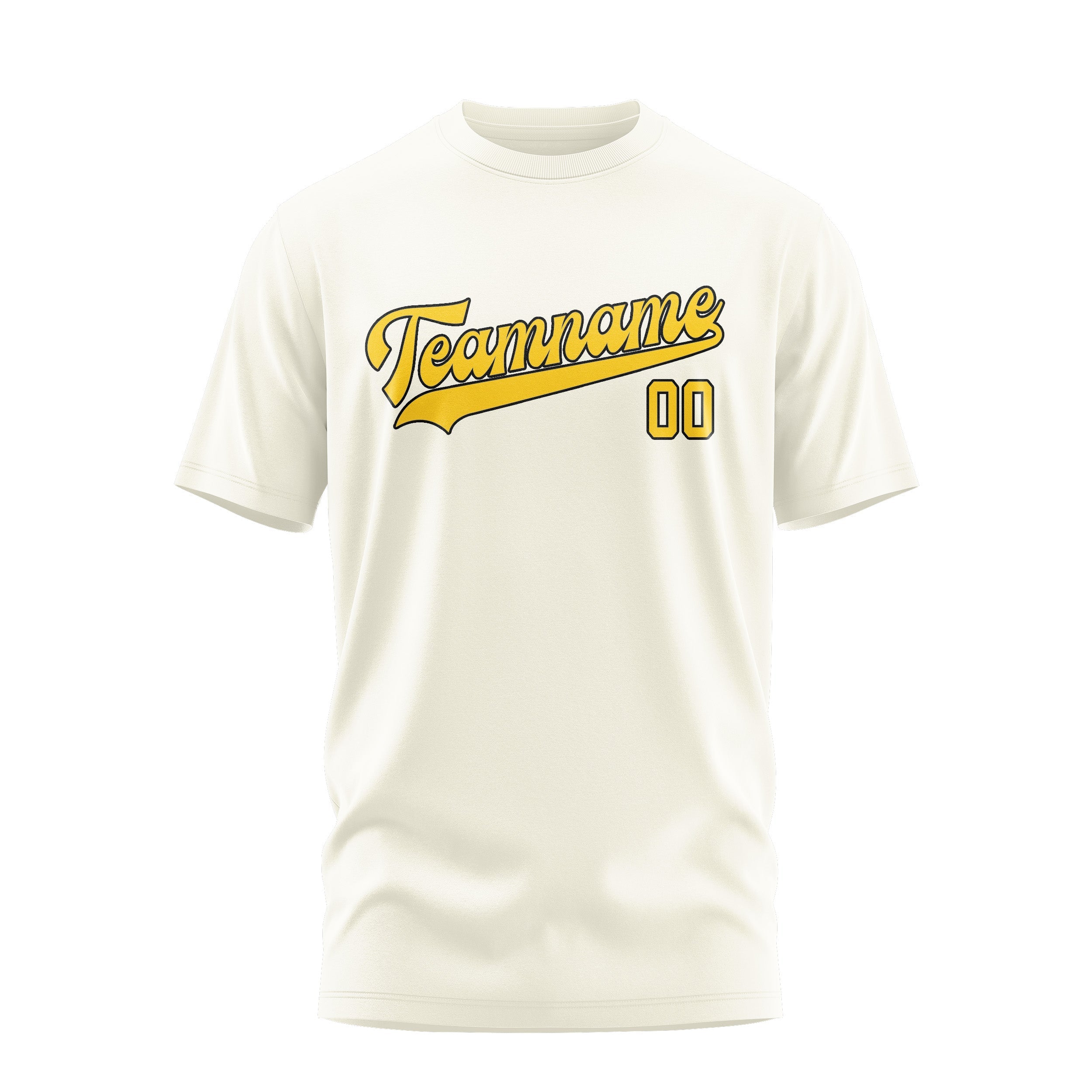 Custom Cream Gold T-Shirt