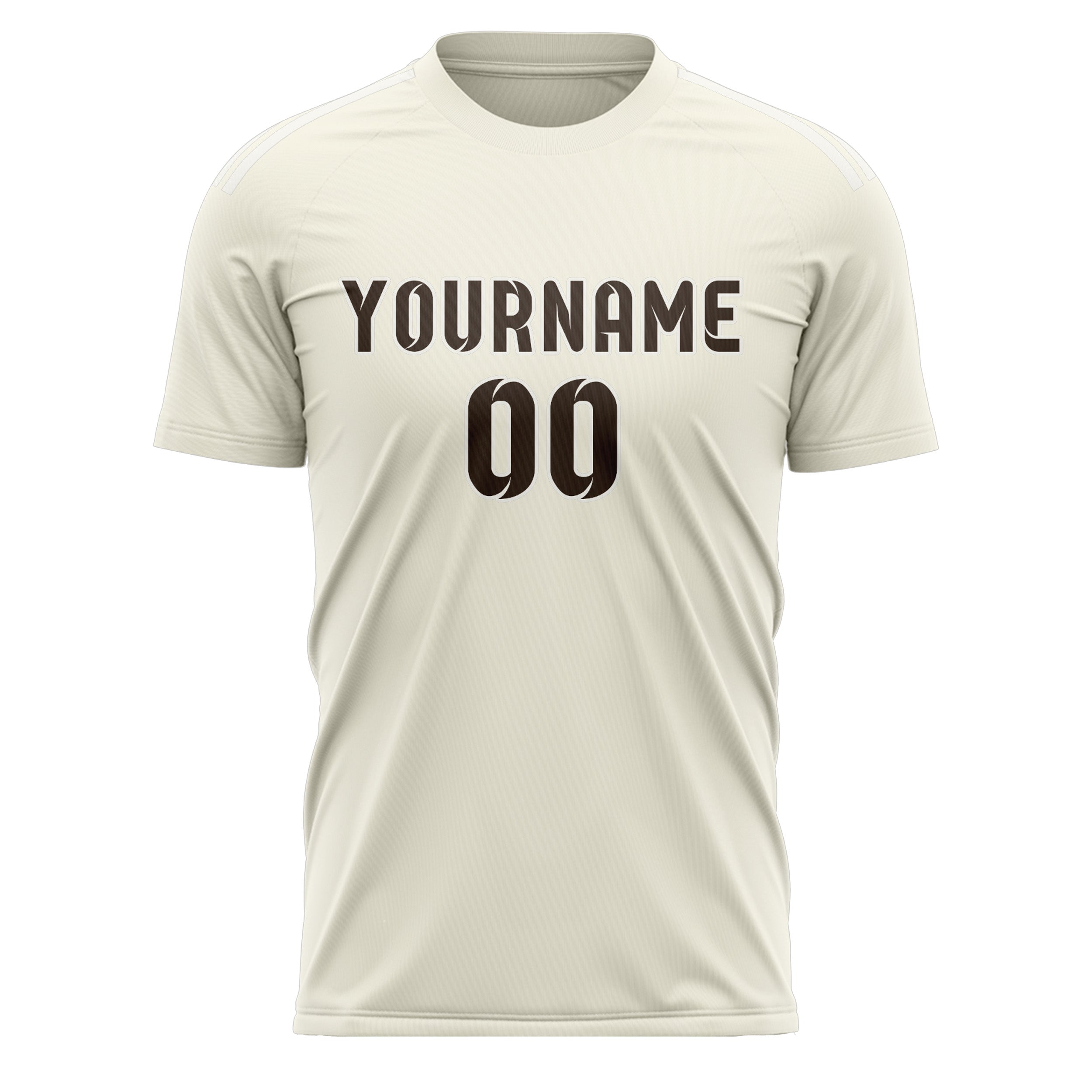Custom Cream Brown Soccer Jersey