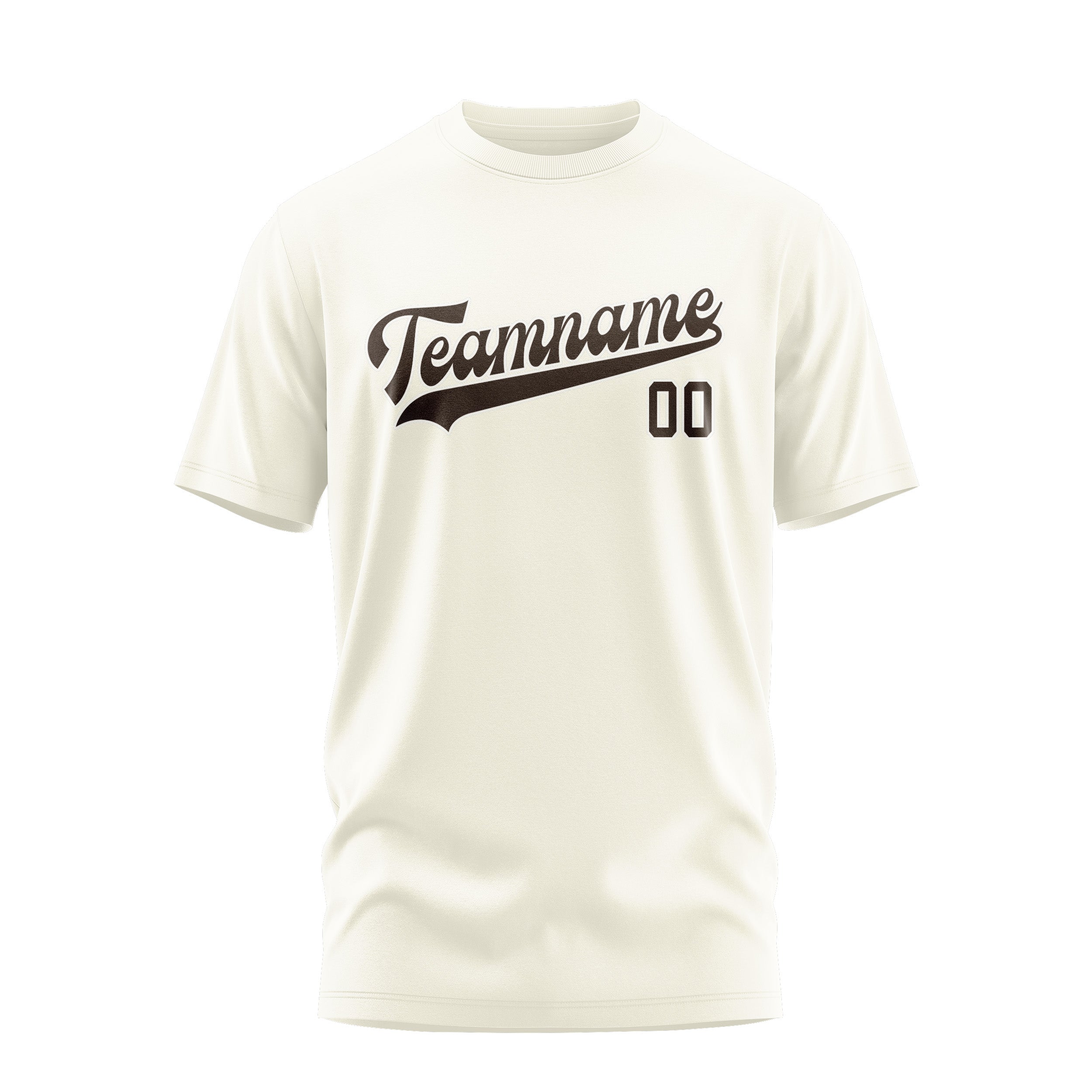 Custom Cream Brown T-Shirt