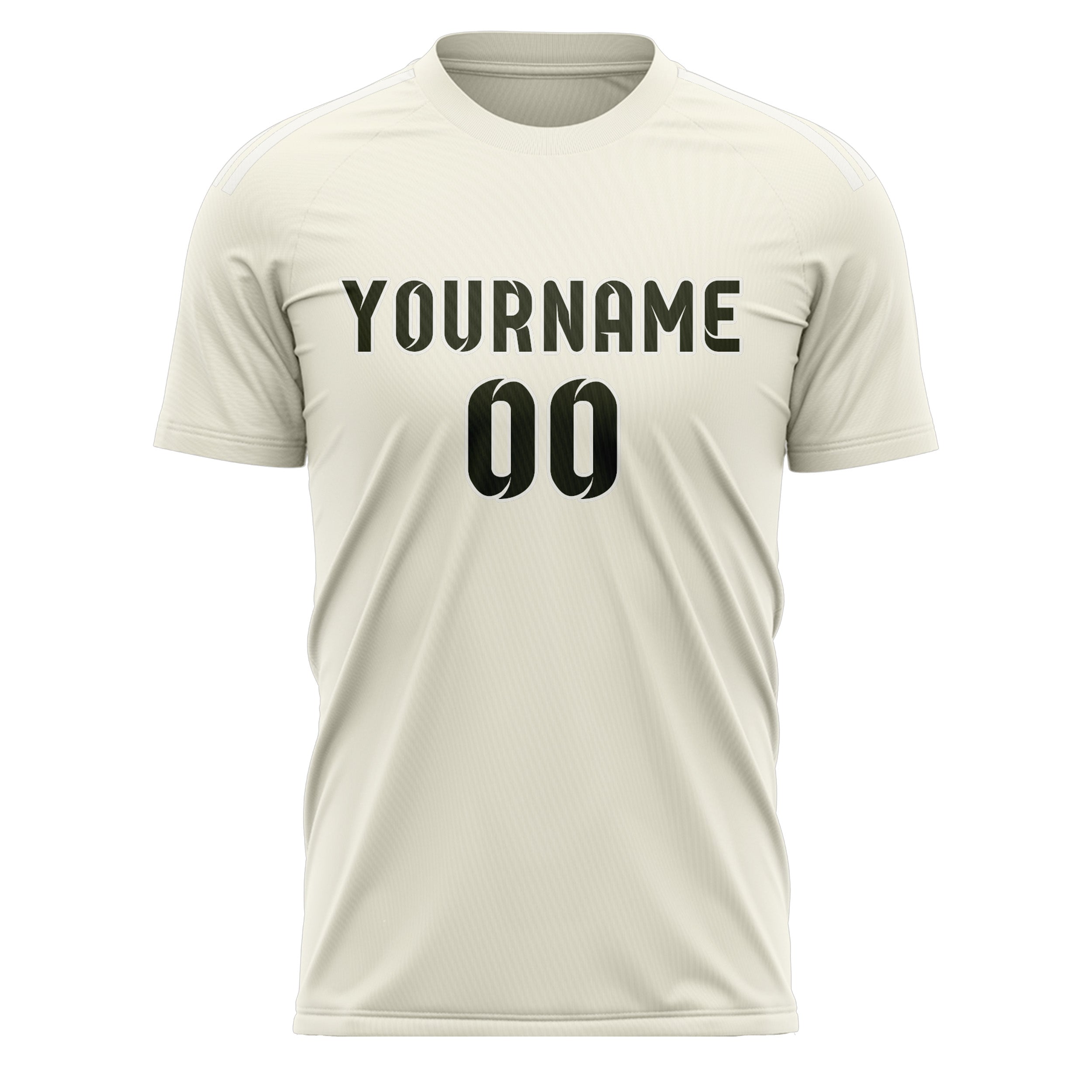 Custom Cream Olive Soccer Jersey