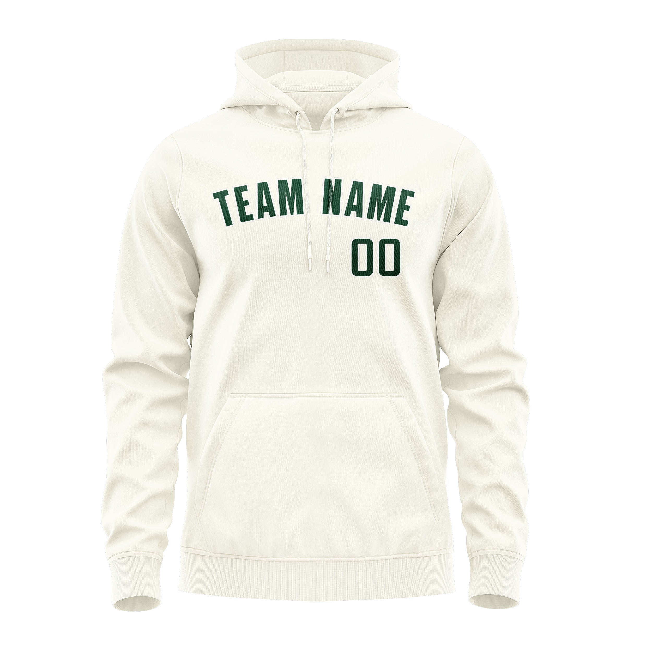 Custom Cream Green Hoodie