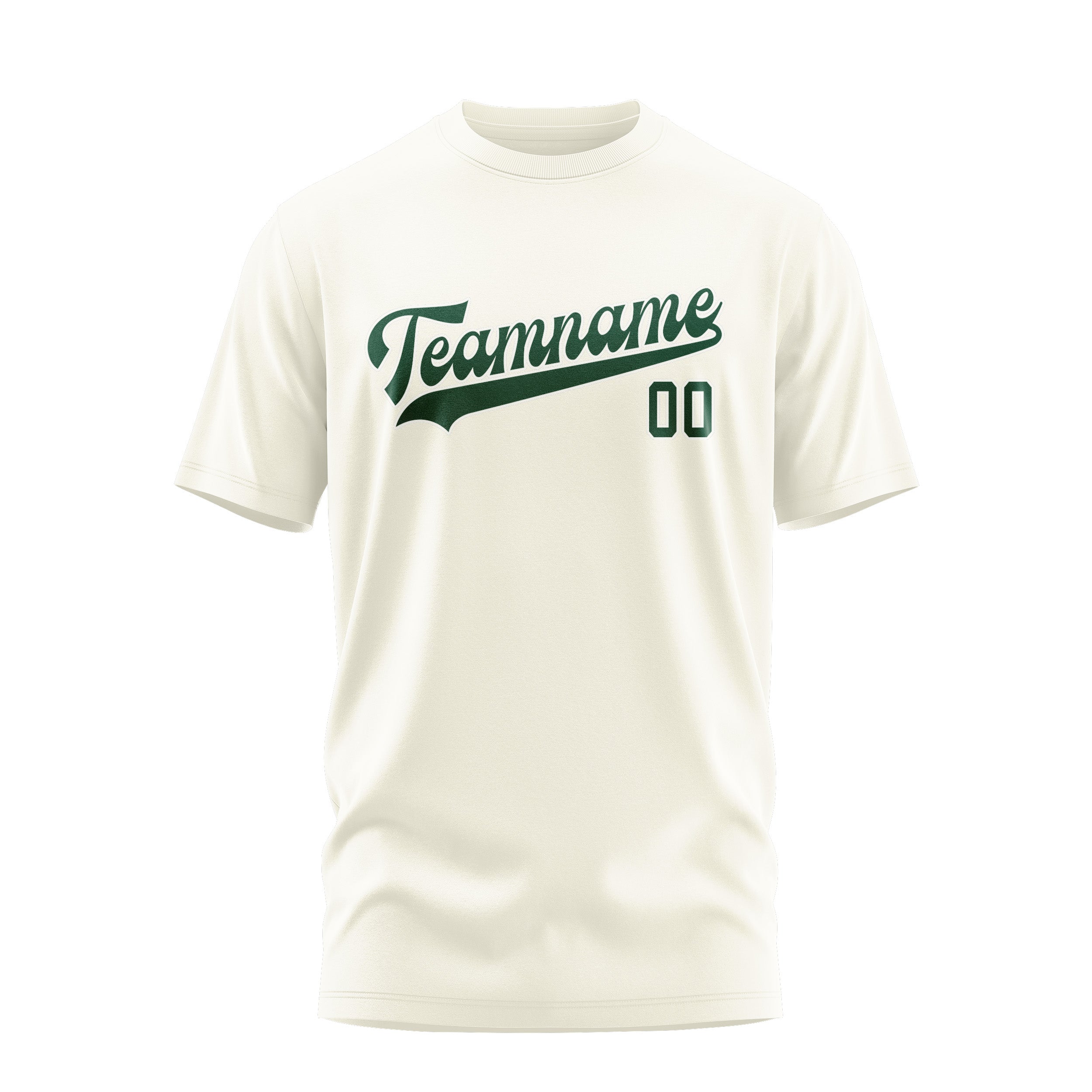 Custom Cream Green T-Shirt