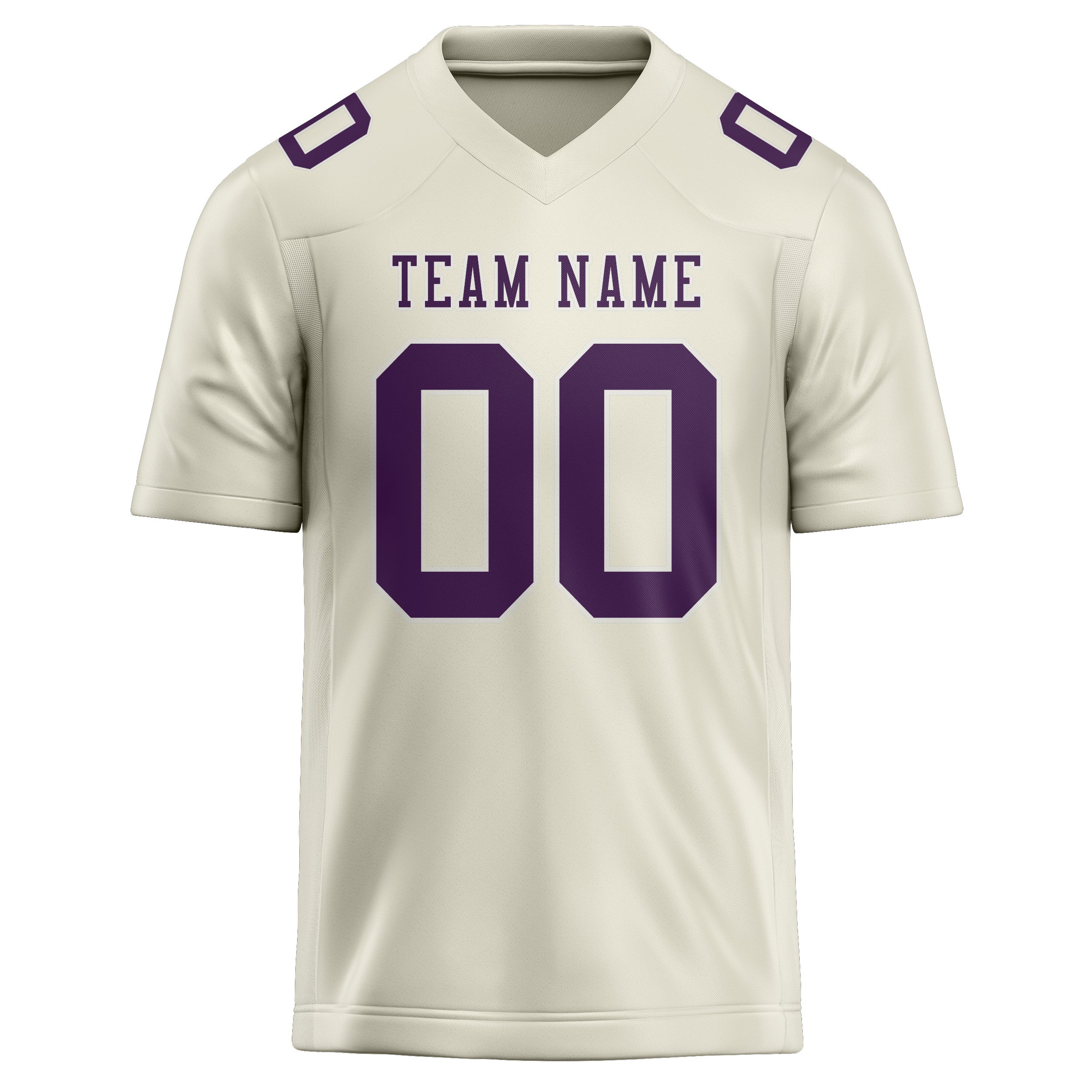 Custom Cream Purple Football Jersey