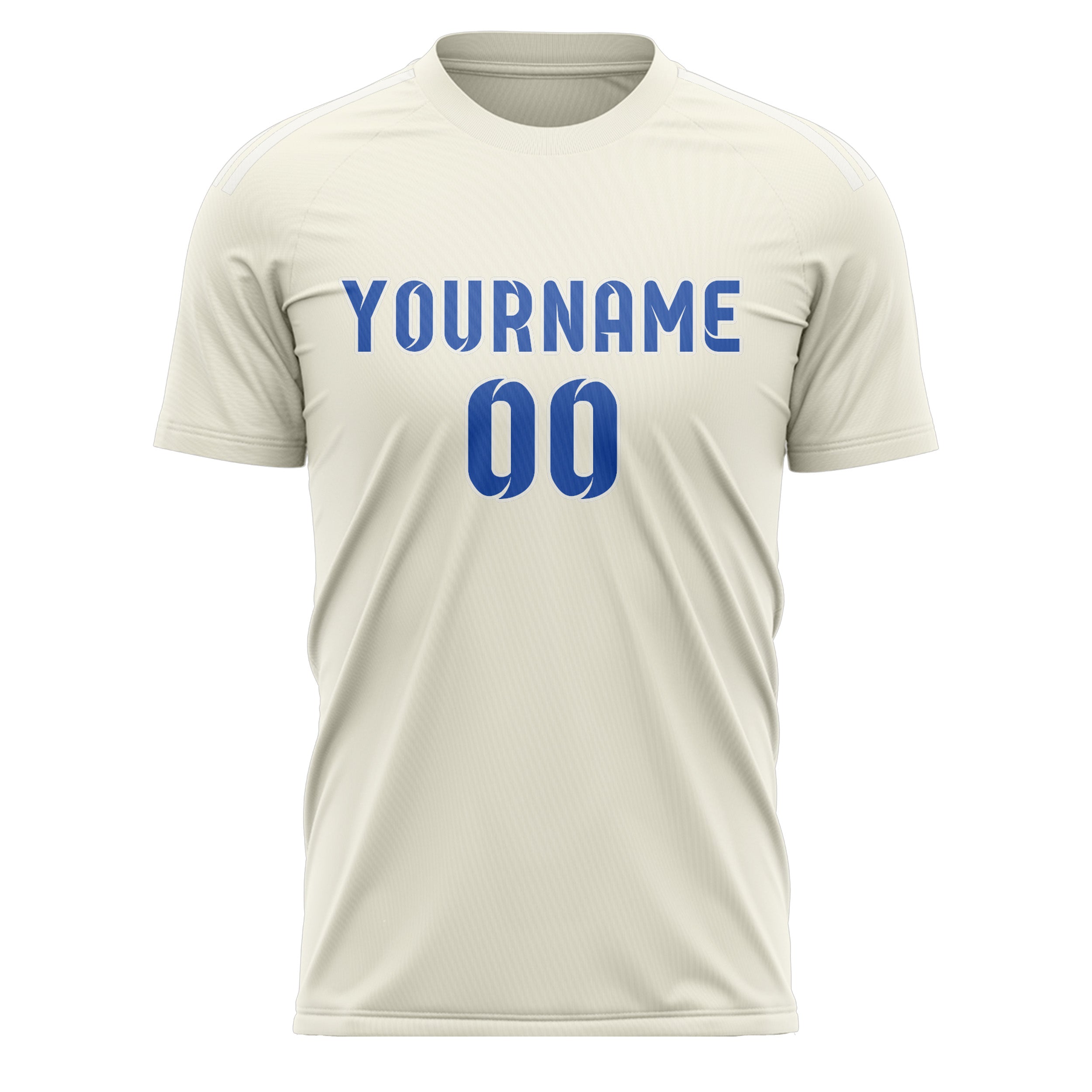 Custom Cream Sky Blue Soccer Jersey