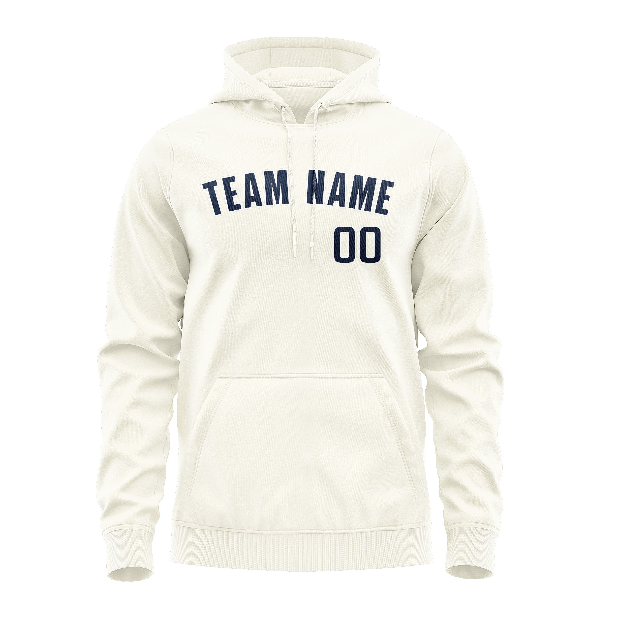 Custom Cream Blue Hoodie