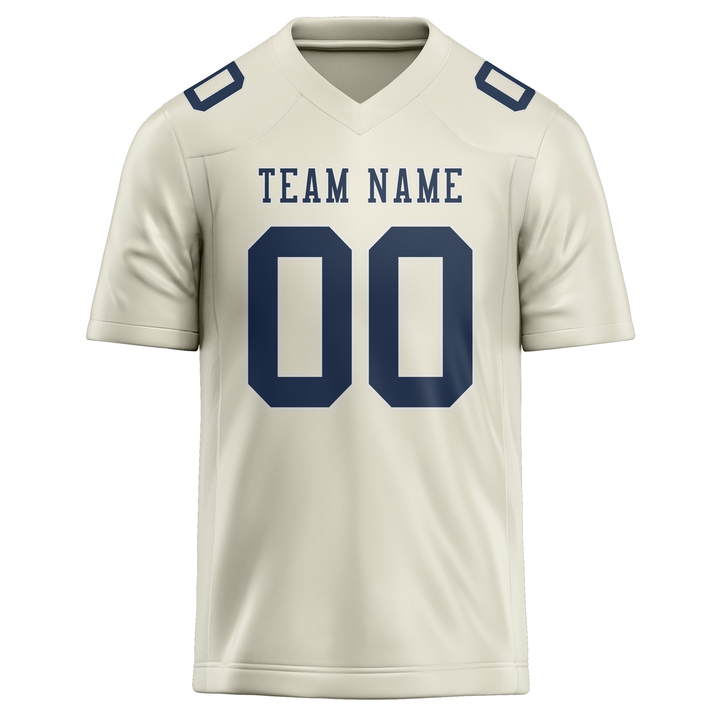 Custom Cream Blue Football Jersey
