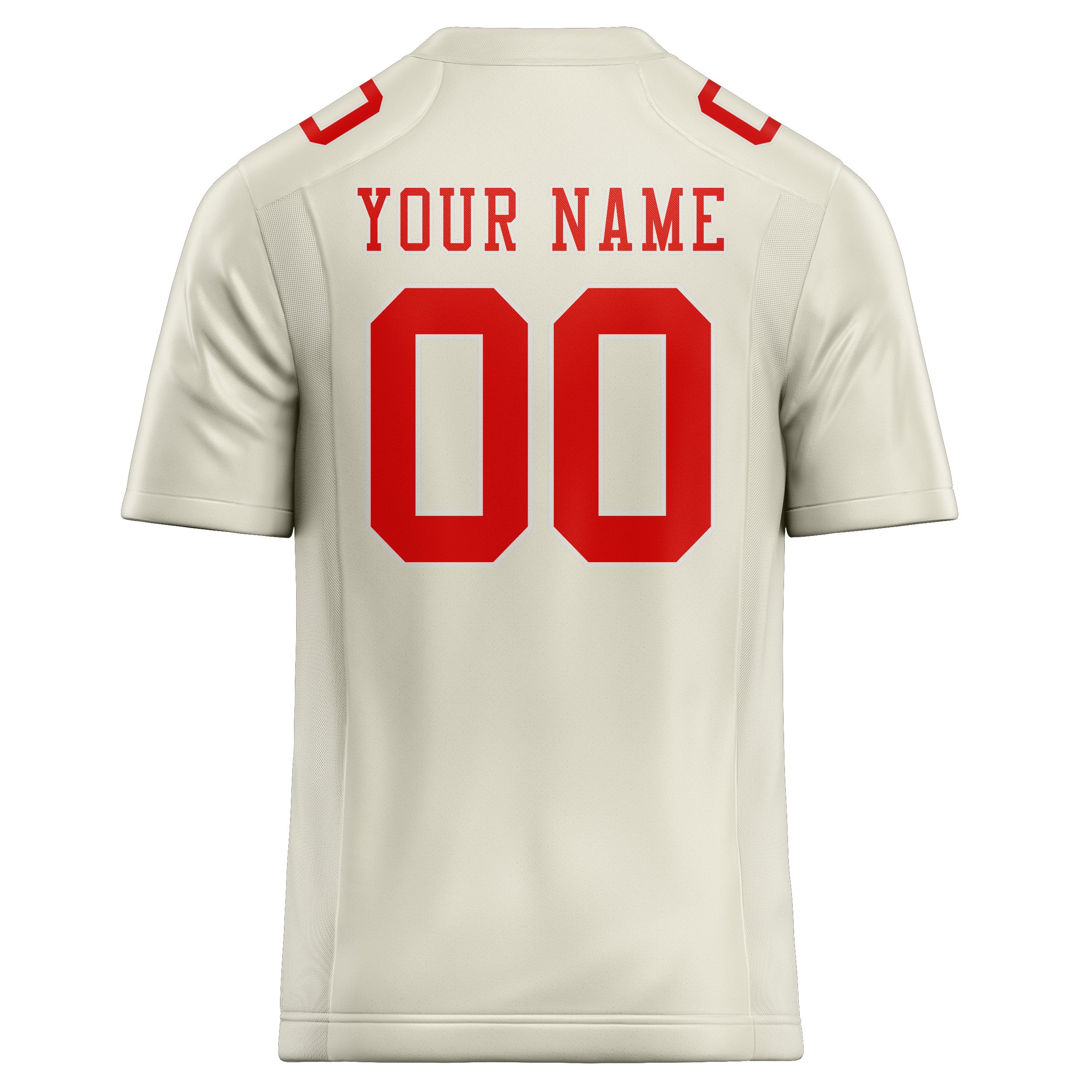 Custom Cream Orange Red Football Jersey