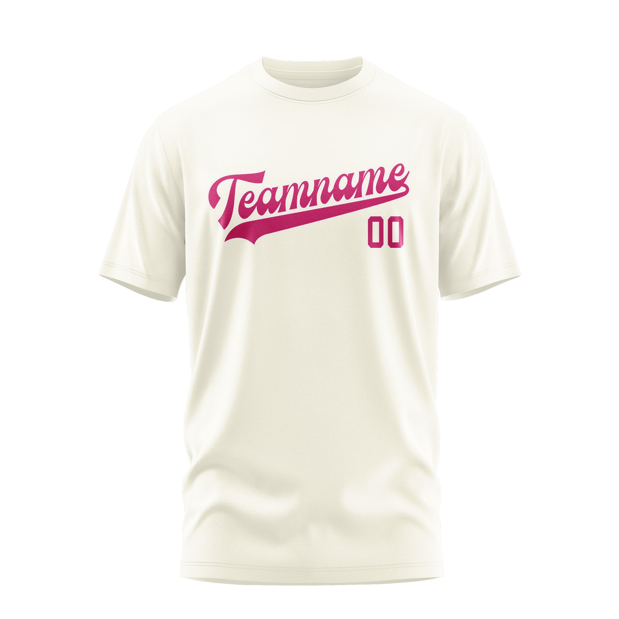 Custom Cream Pink T-Shirt