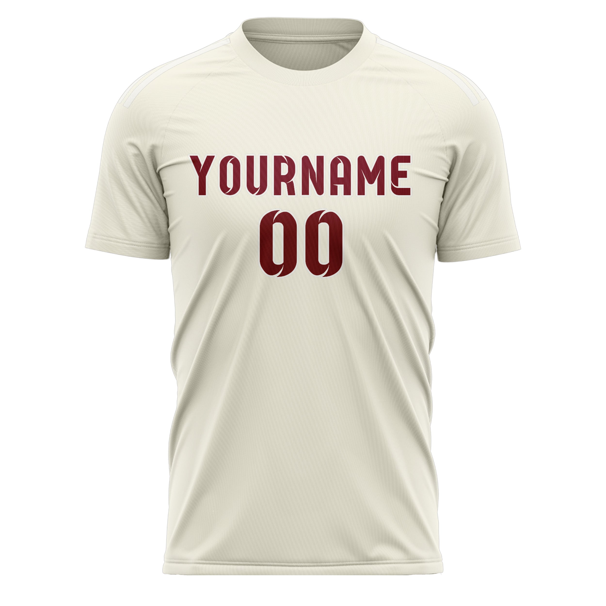 Custom Cream Crimson Red Soccer Jersey