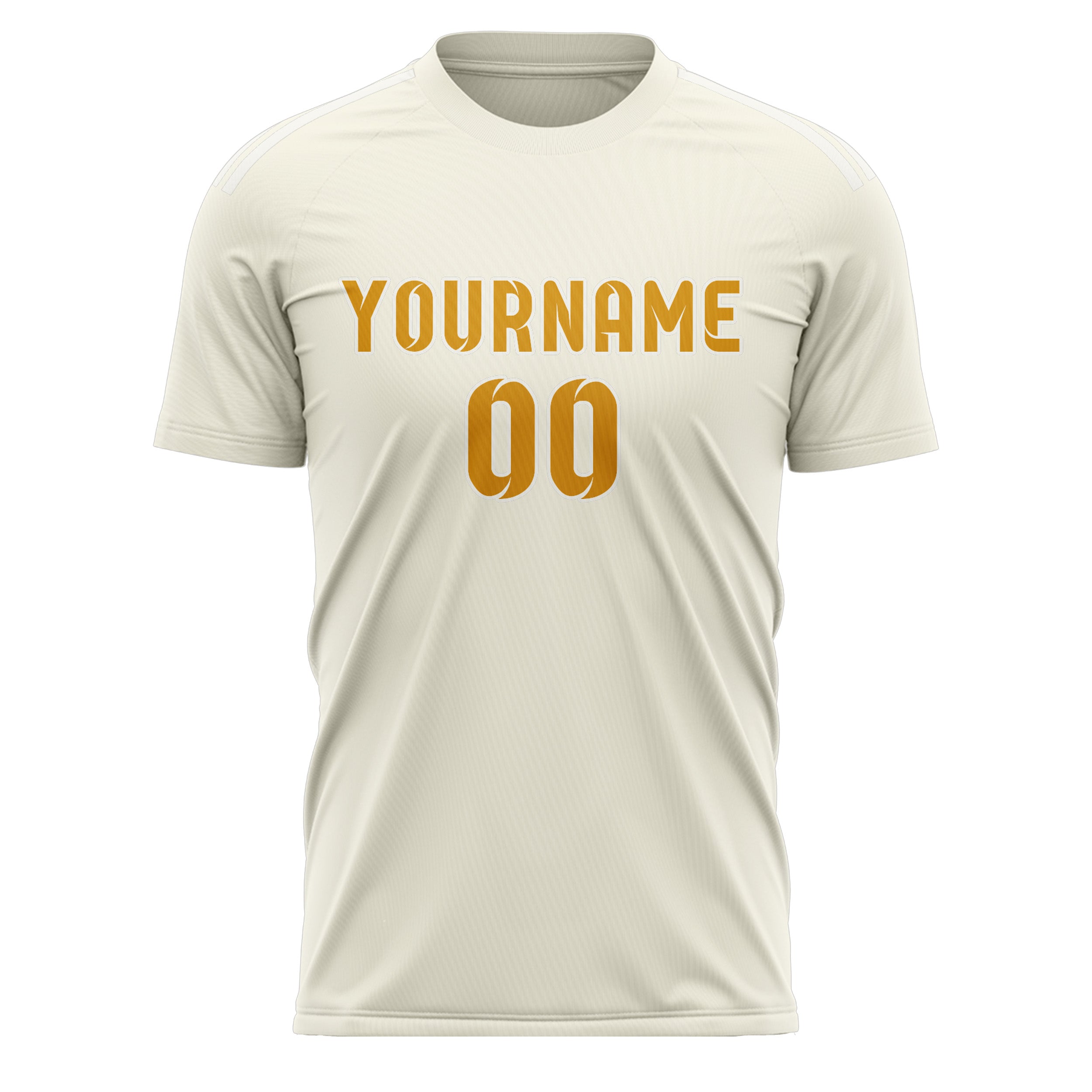 Custom Cream Yellow Soccer Jersey