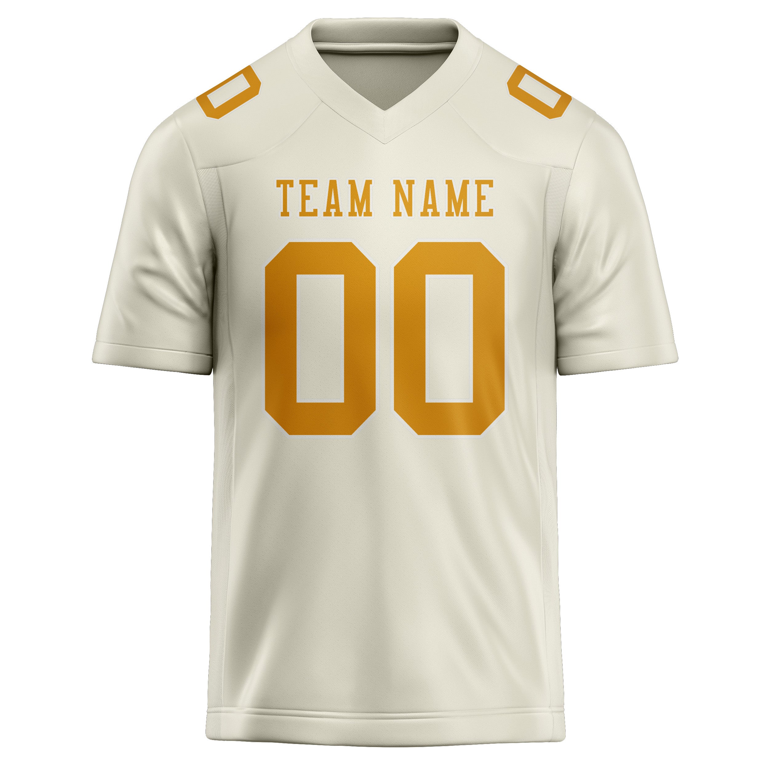 Custom Cream Yellow Football Jersey