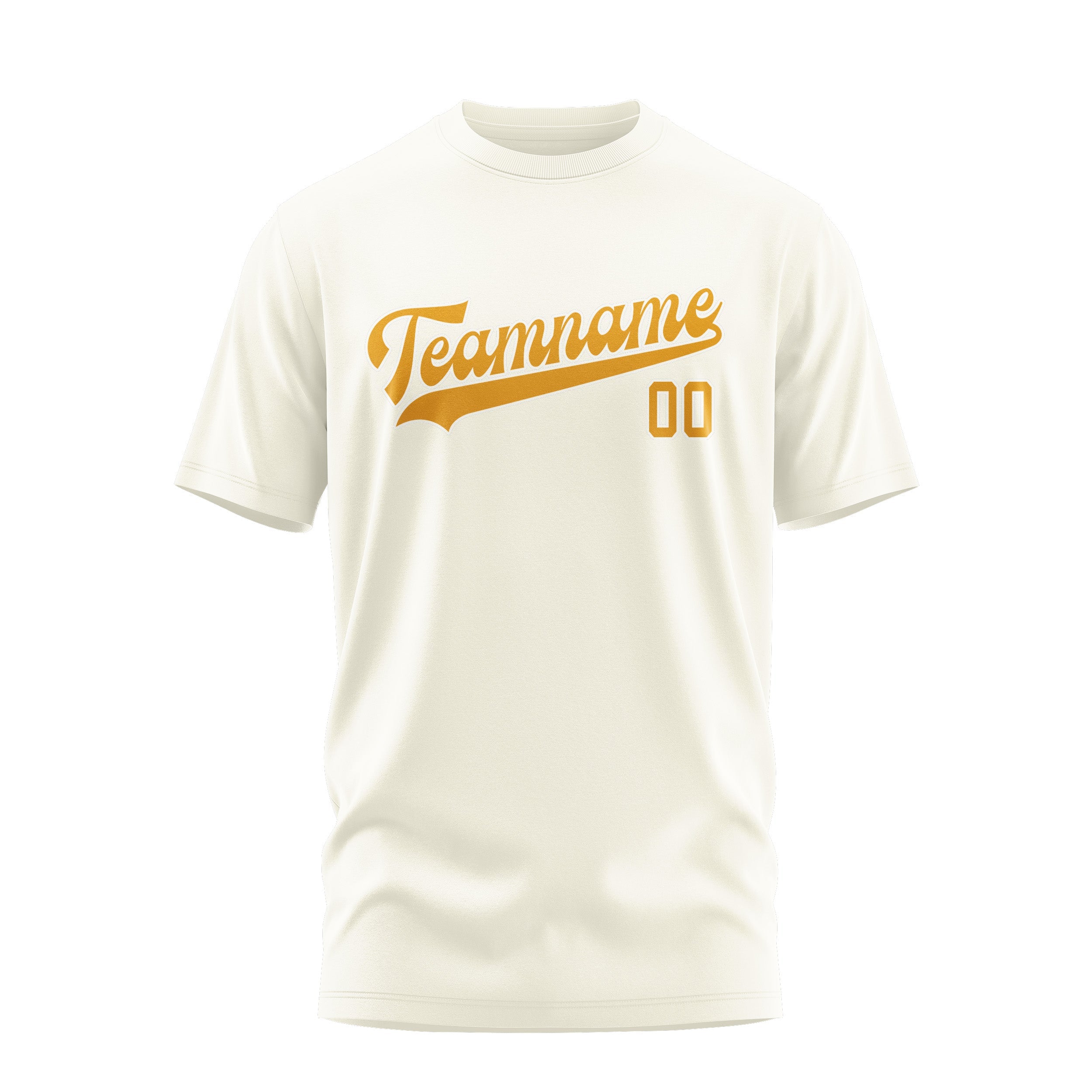 Custom Cream Yellow T-Shirt