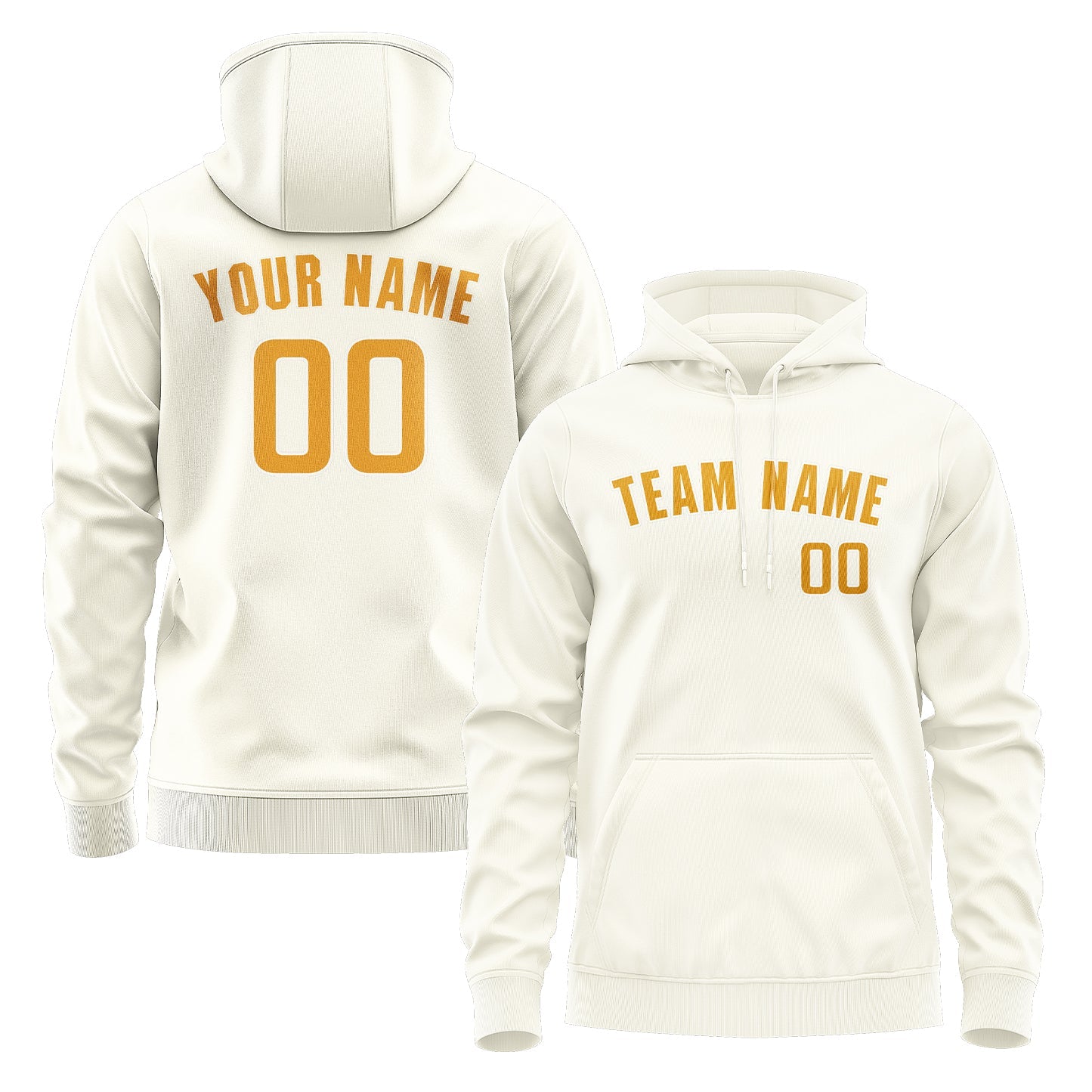 Custom Cream Yellow Hoodie