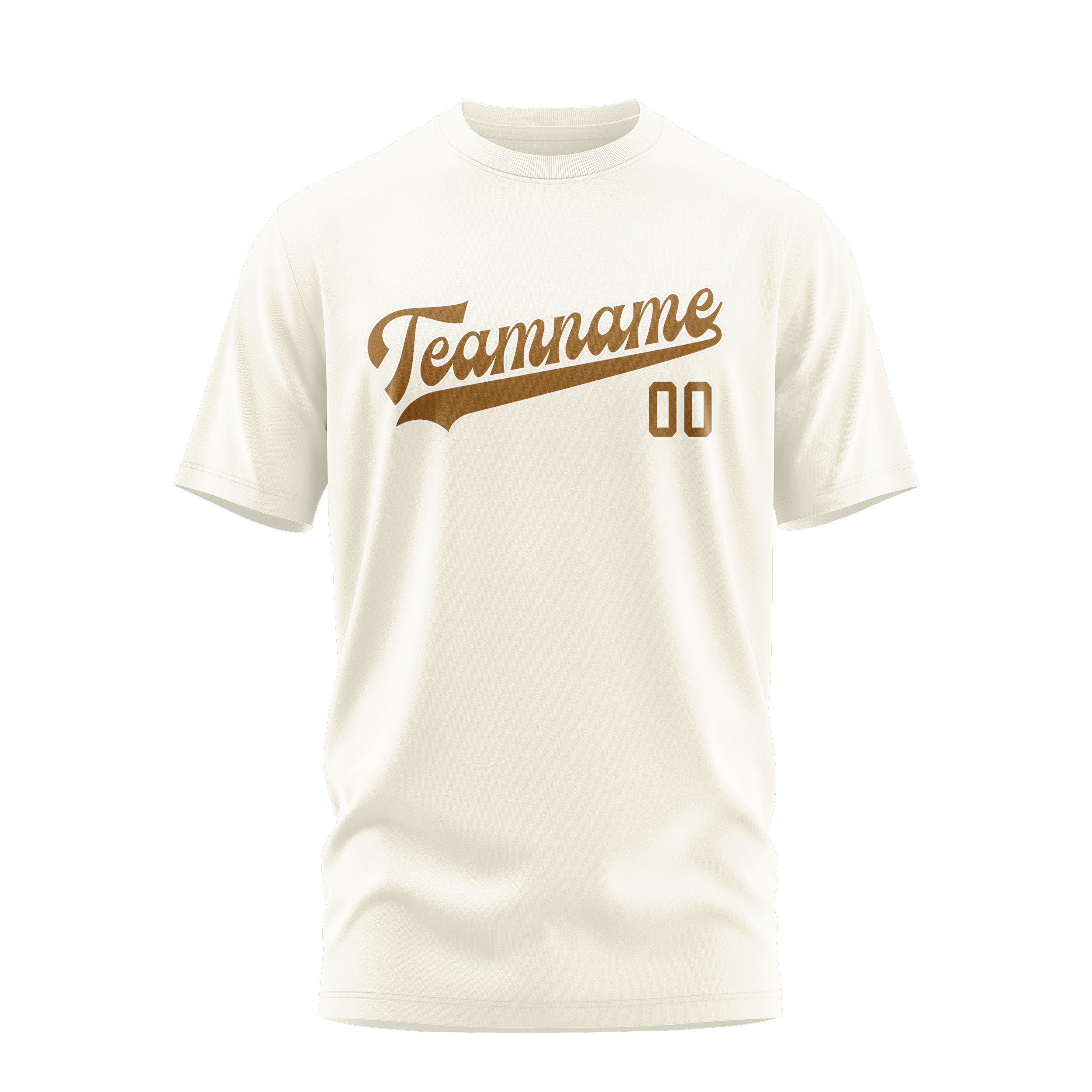 Custom Cream Khaki T-Shirt