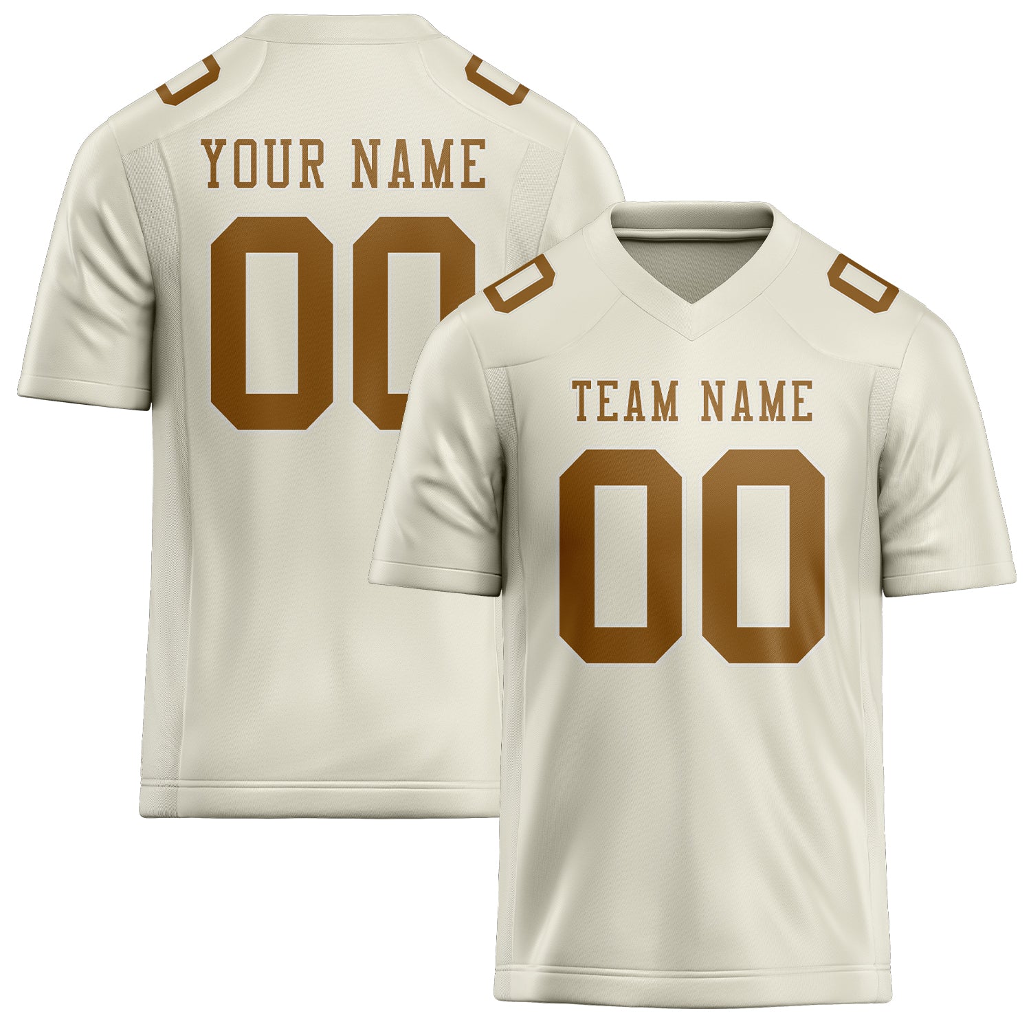 Custom Cream Khaki Football Jersey