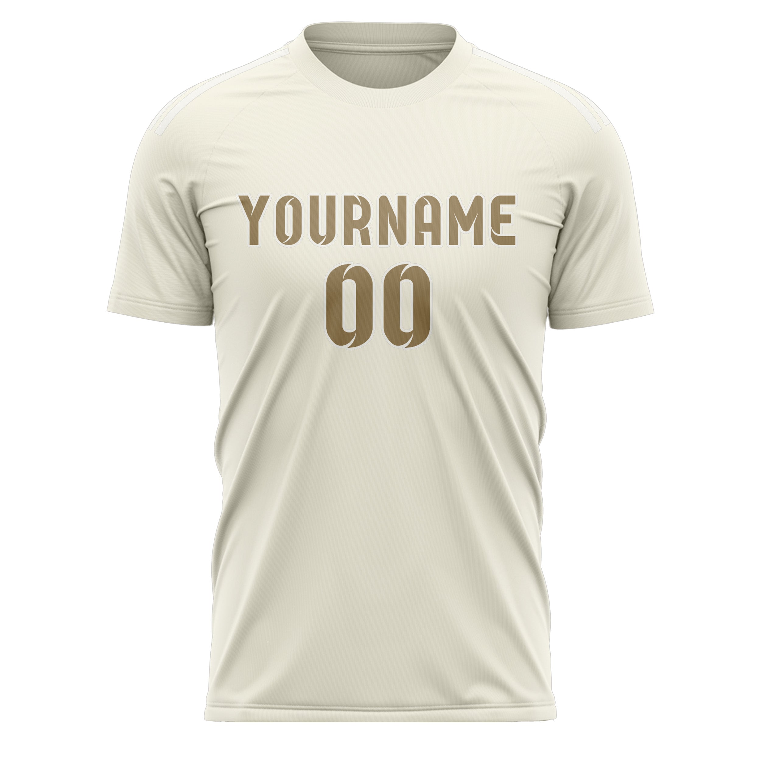 Custom Cream Light Khaki Soccer Jersey