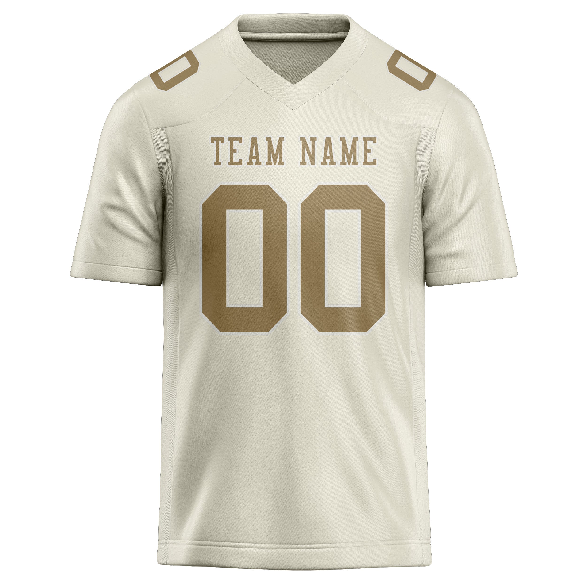 Custom Cream Light Khaki Football Jersey