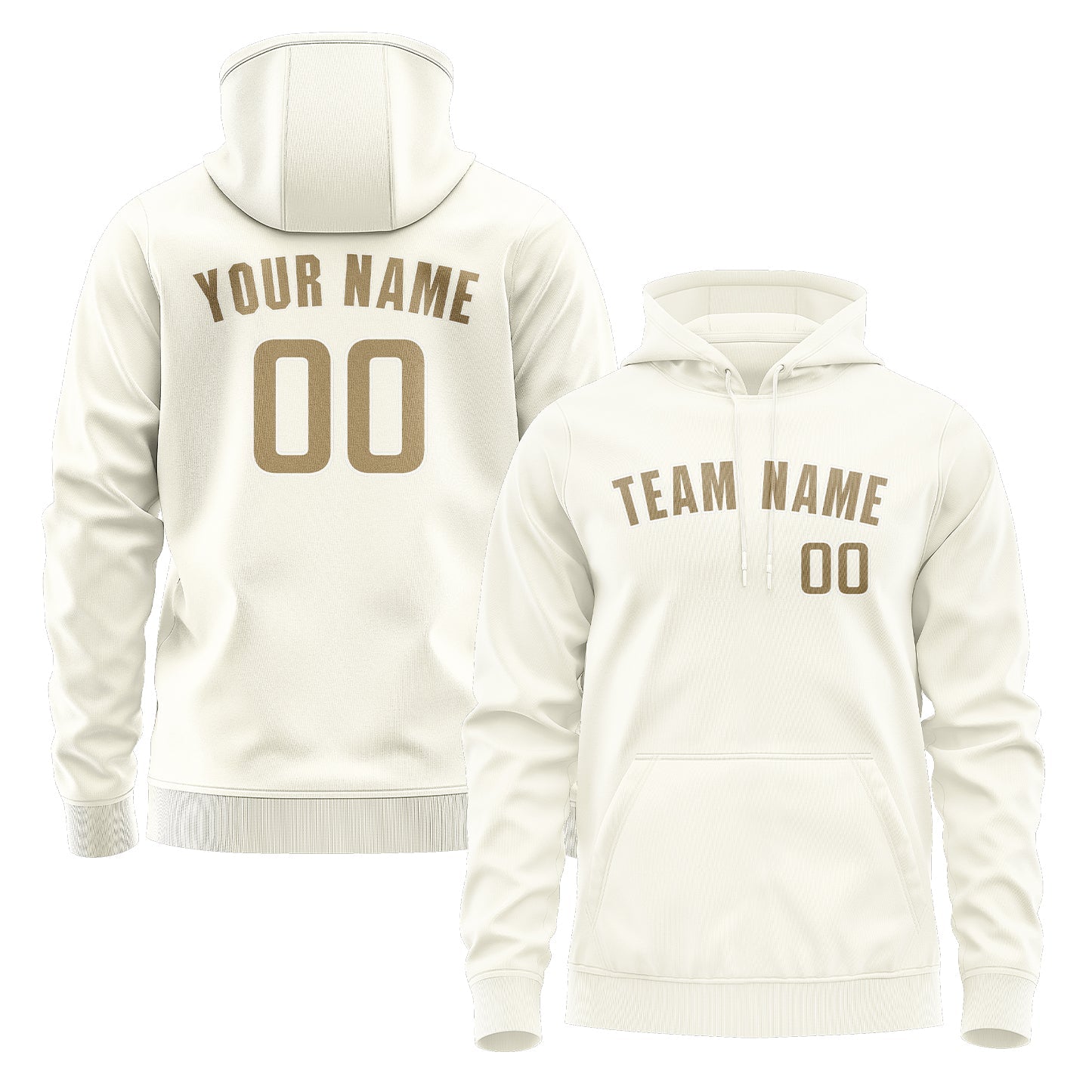 Custom Cream Light Khaki Hoodie