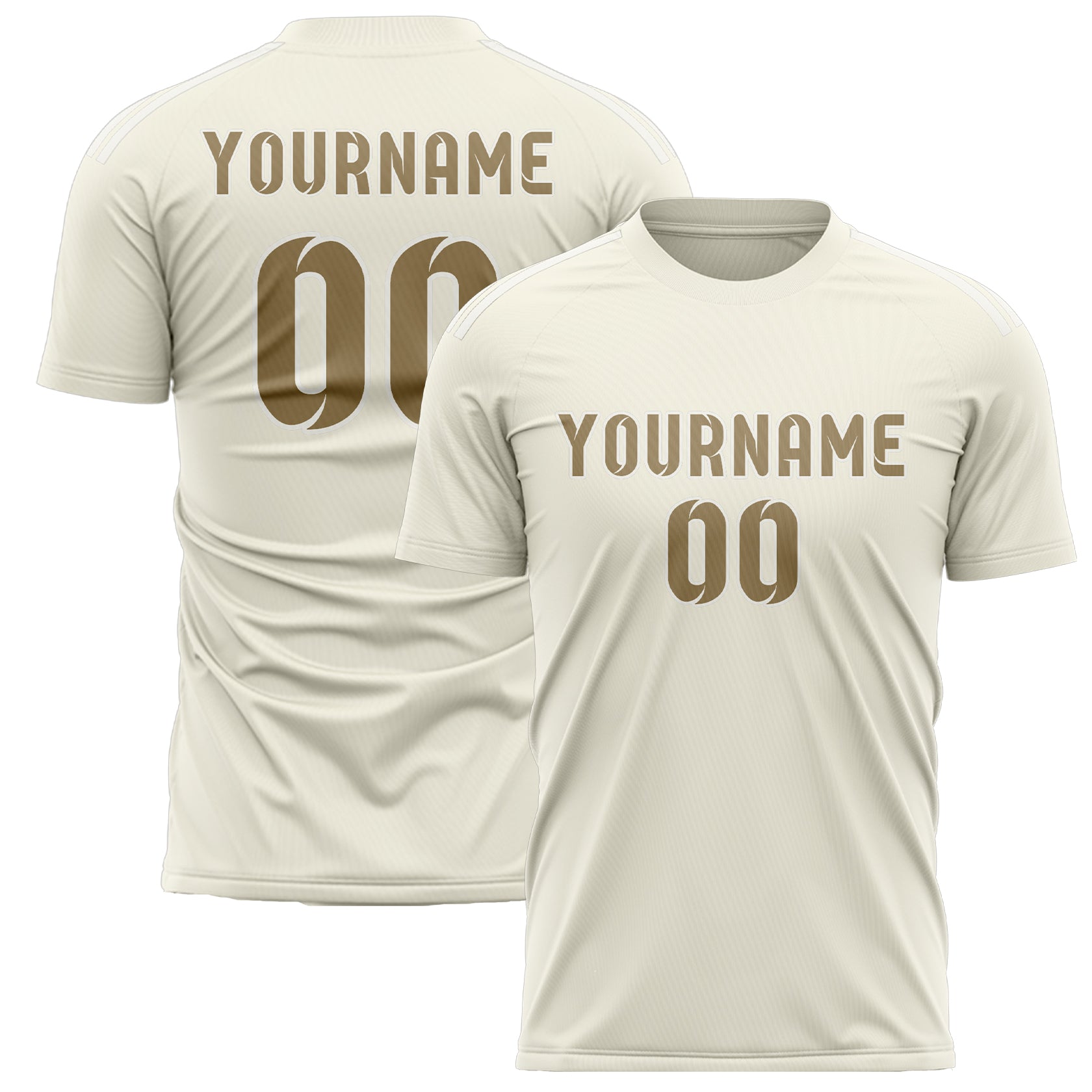 Custom Cream Light Khaki Soccer Jersey