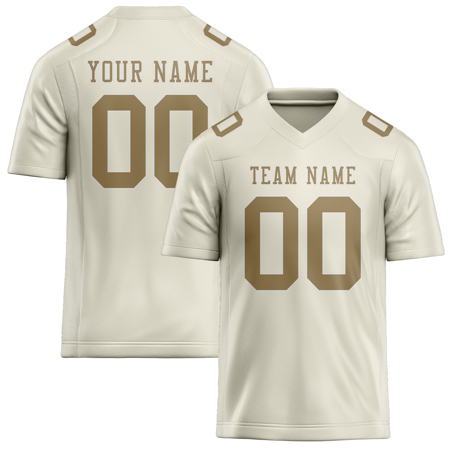 Custom Cream Light Khaki Football Jersey