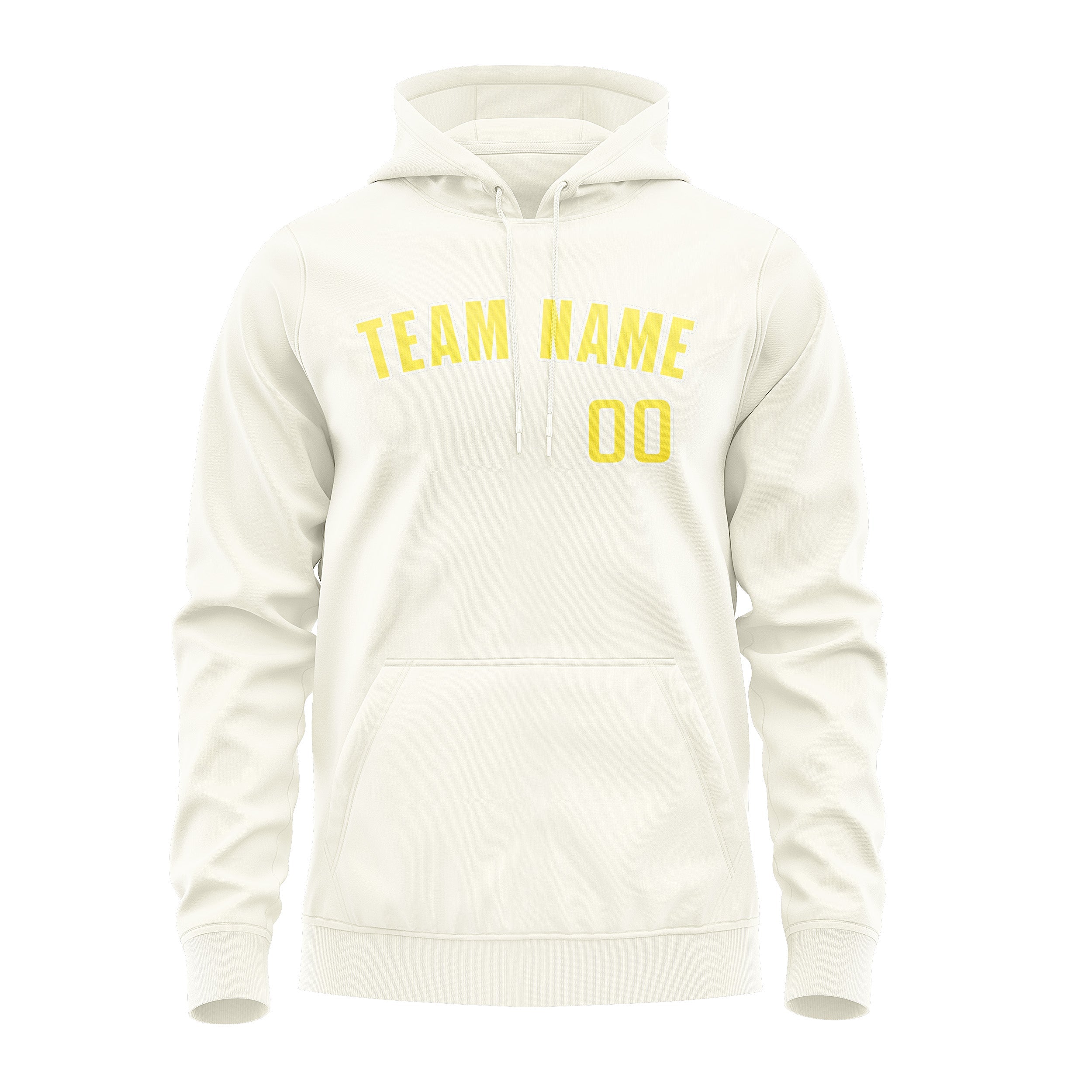 Custom Cream Light Yellow Hoodie