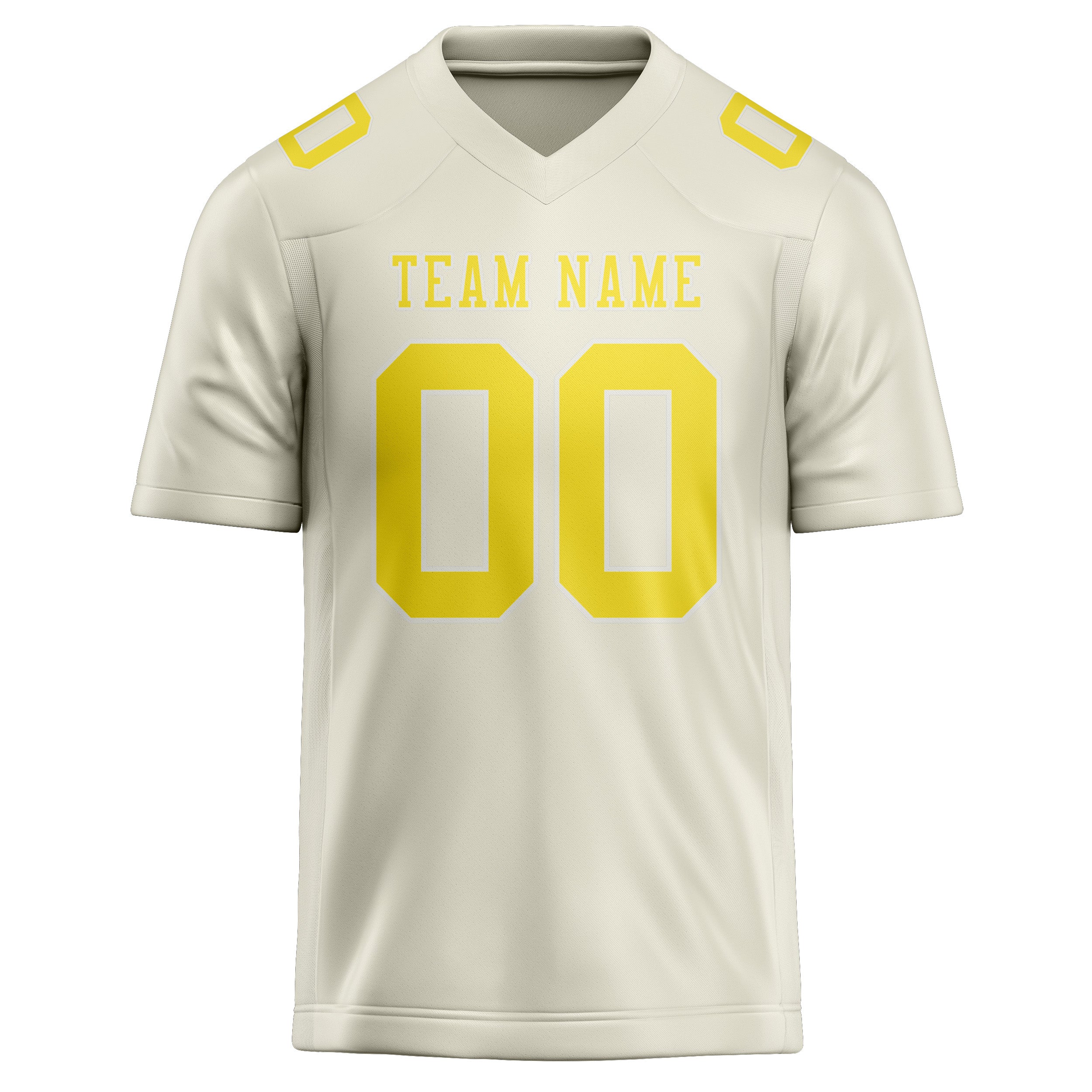 Custom Cream Light Yellow Football Jersey