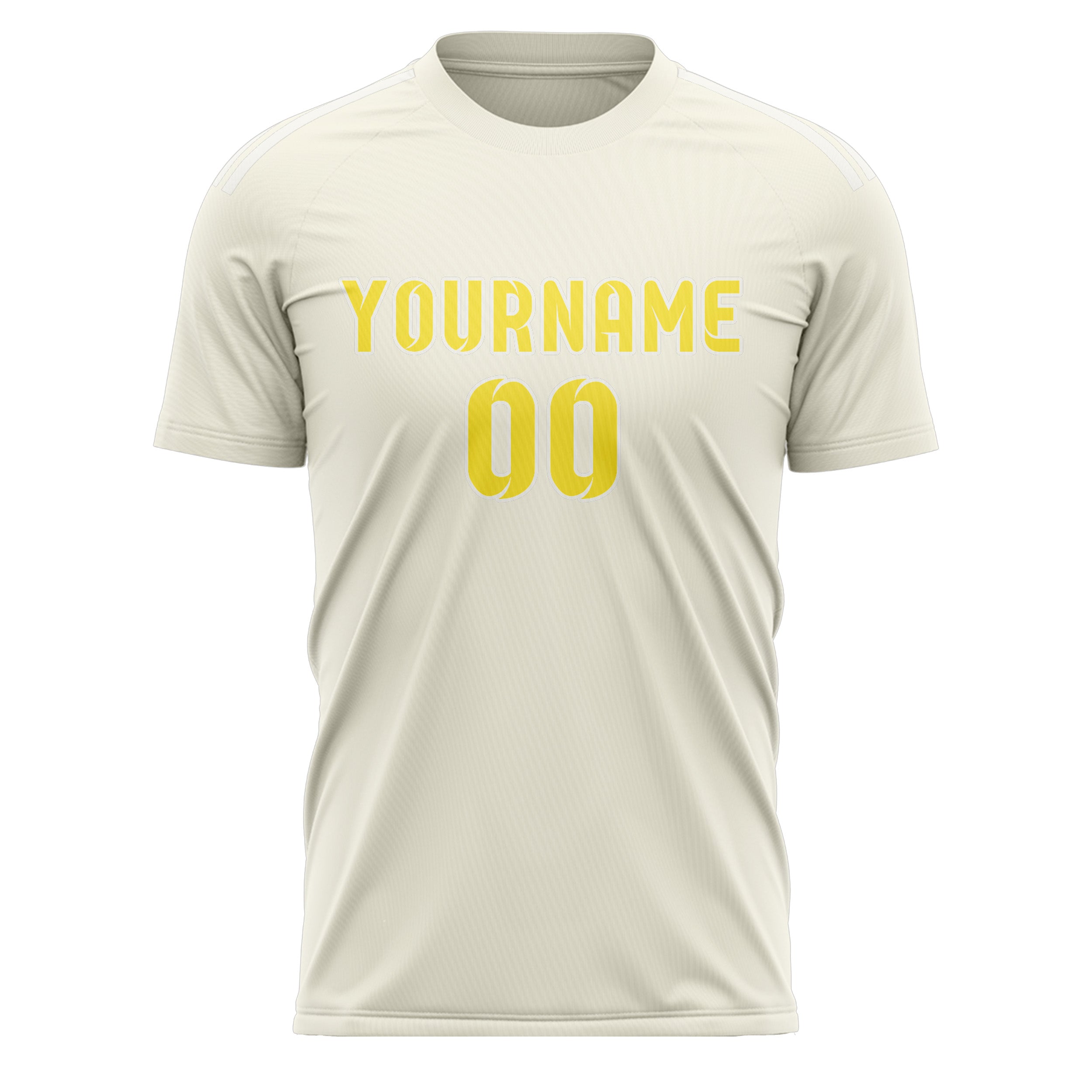 Custom Cream Light Yellow Soccer Jersey