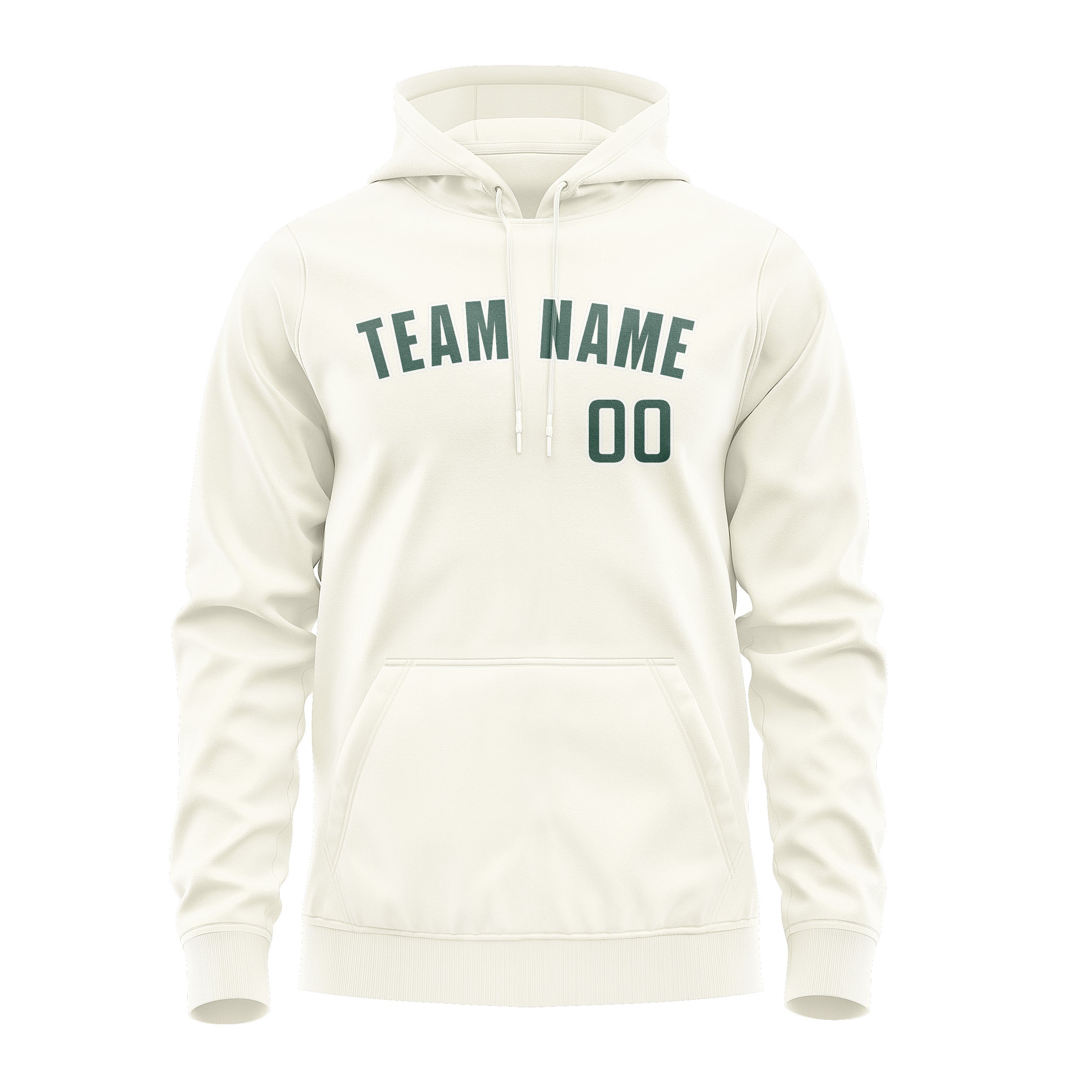 Custom Cream Blue Green Hoodie