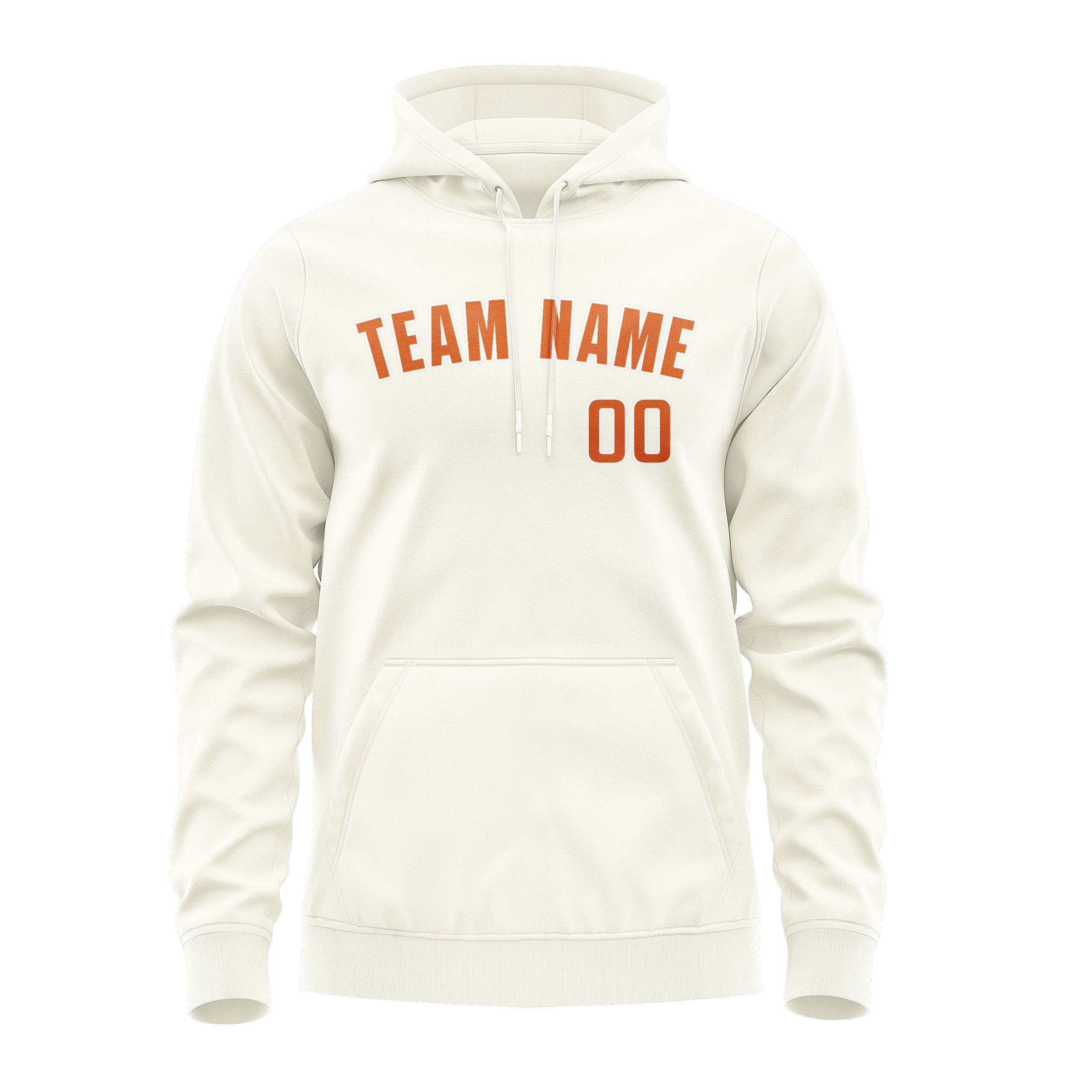 Custom Cream Orange Hoodie