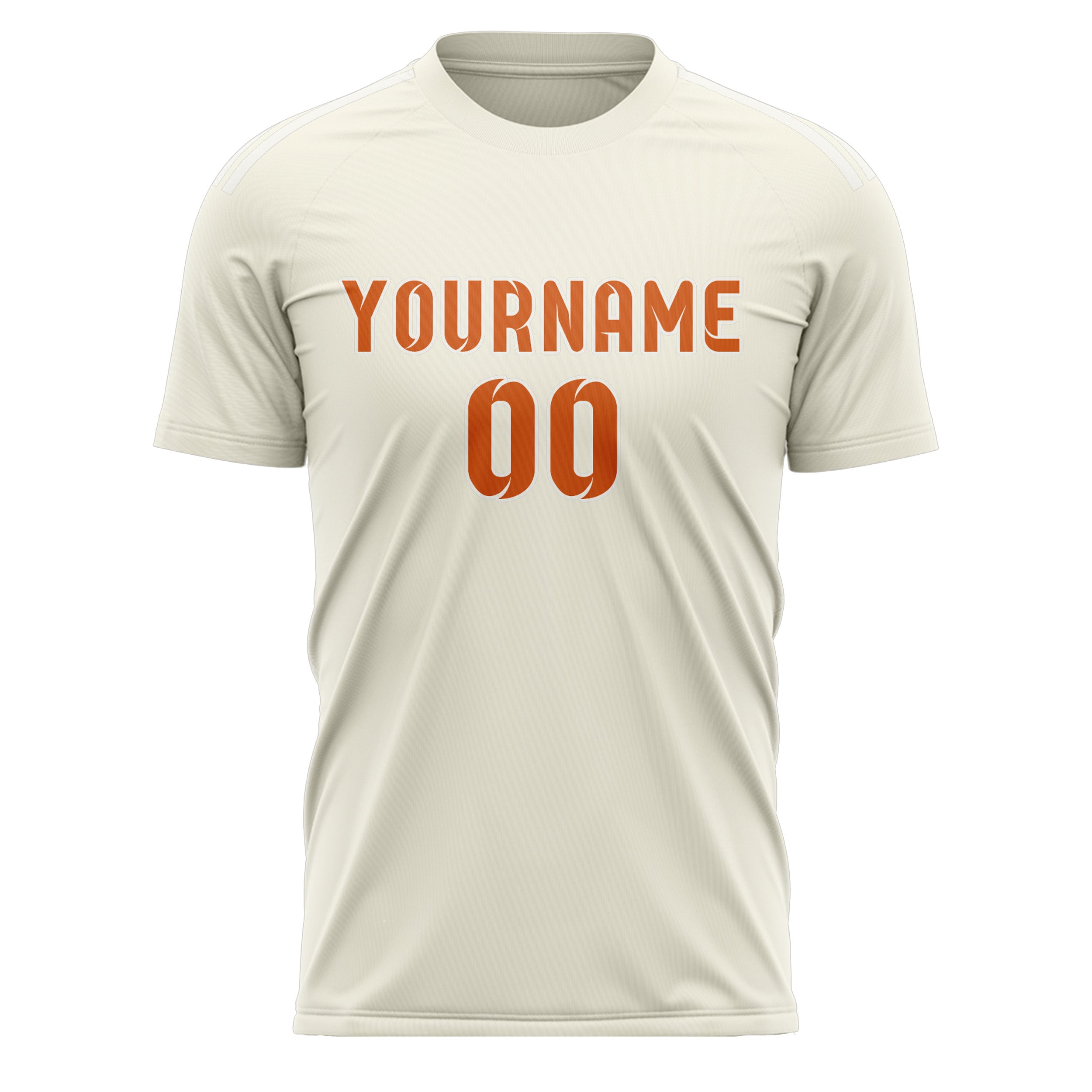 Custom Cream Orange Soccer Jersey