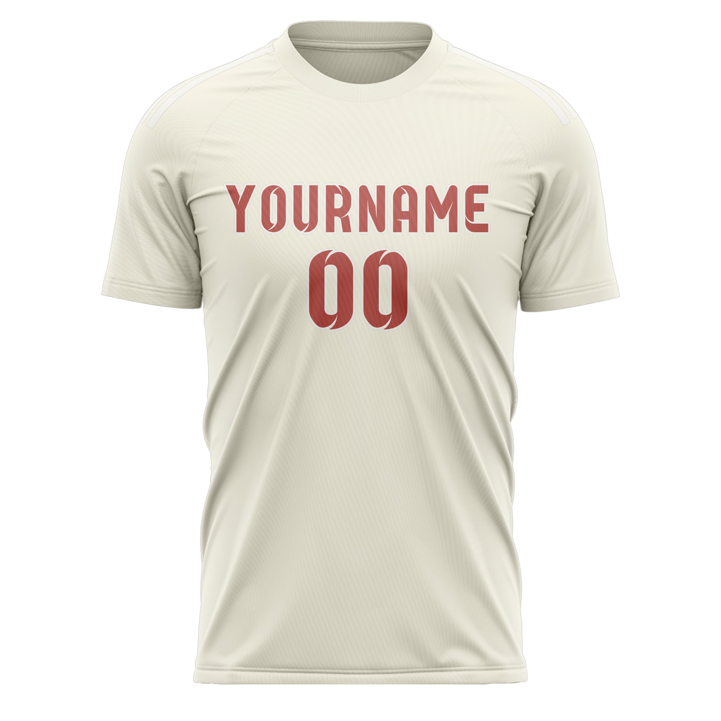 Custom Cream Copper Rose Soccer Jersey